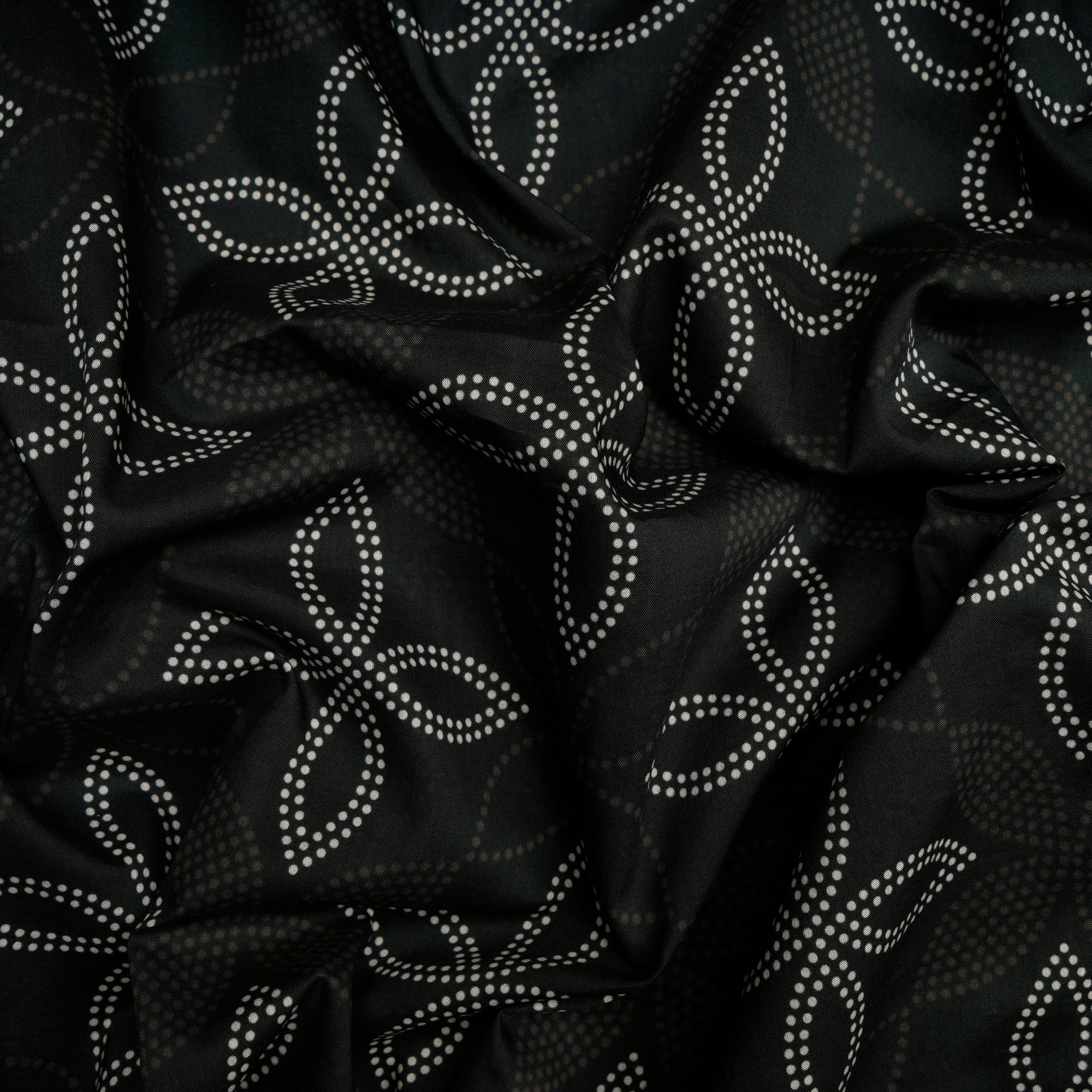 (Pre Cut 1.60 Mtr Piece) Seaweed Color Digital Printed Pure Cotton Lawn Fabric