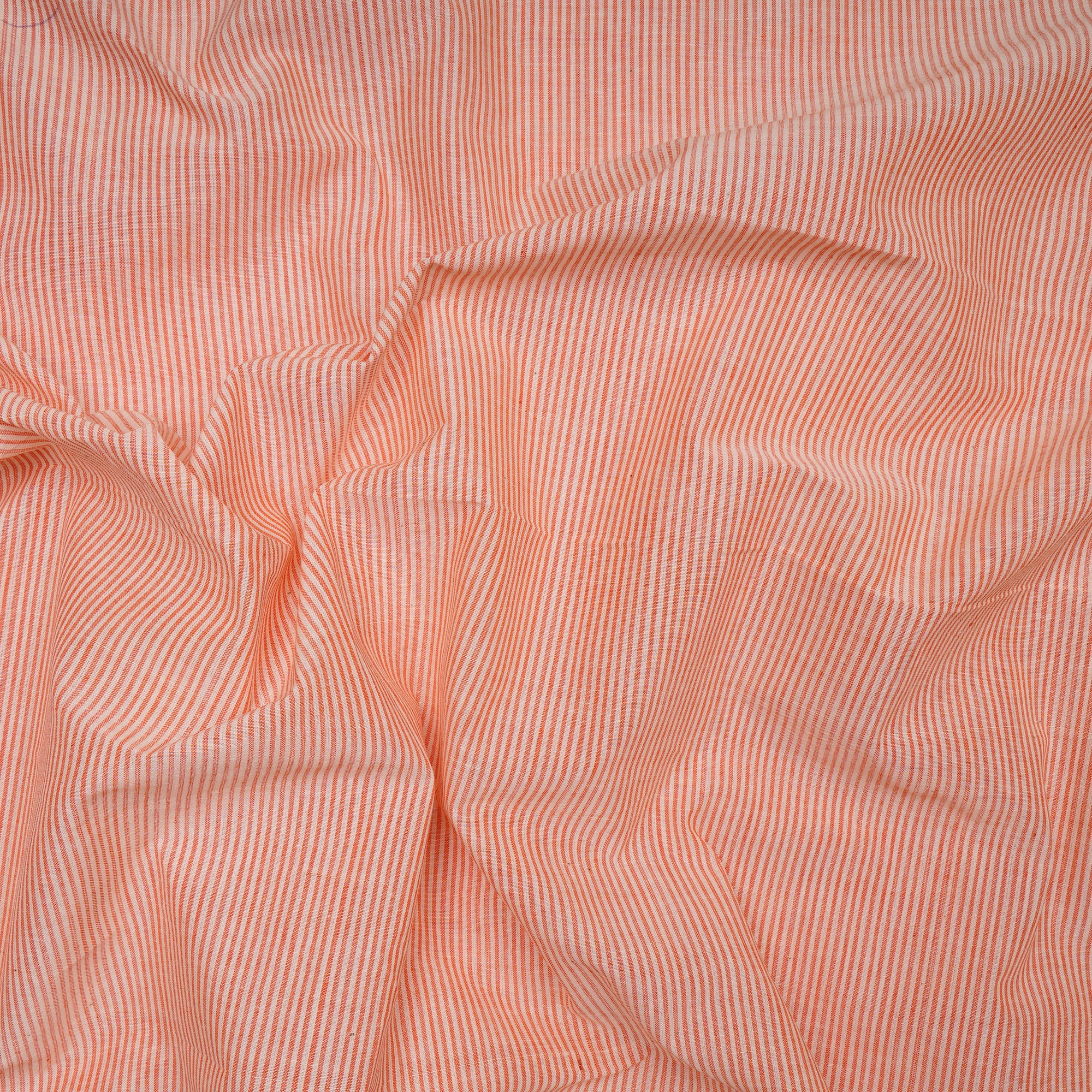 (Pre Cut 4.25 Mtr) Cream Mangalgiri Cotton Fabric