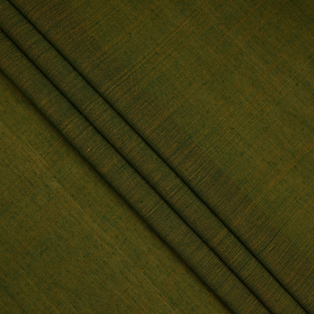 (Pre-Cut 0.95 Mtr ) Green-Yellow Color Mangalgiri Cotton Fabric