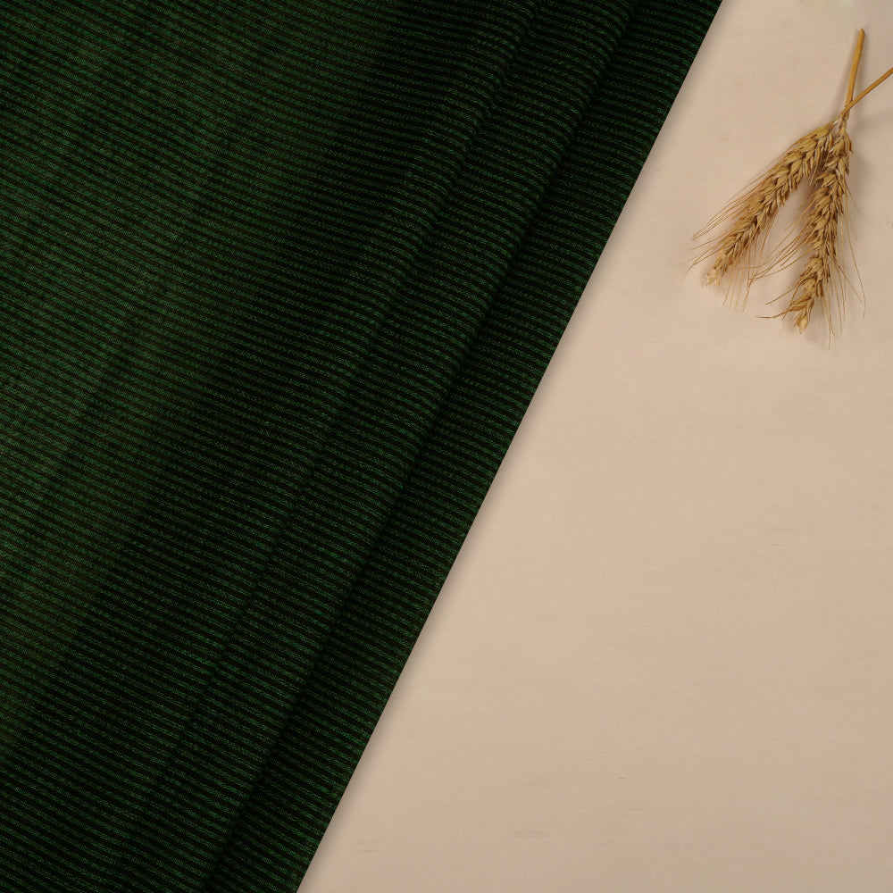 (Pre-Cut 3.25 Mtr ) Green Color Mangalgiri Cotton Fabric