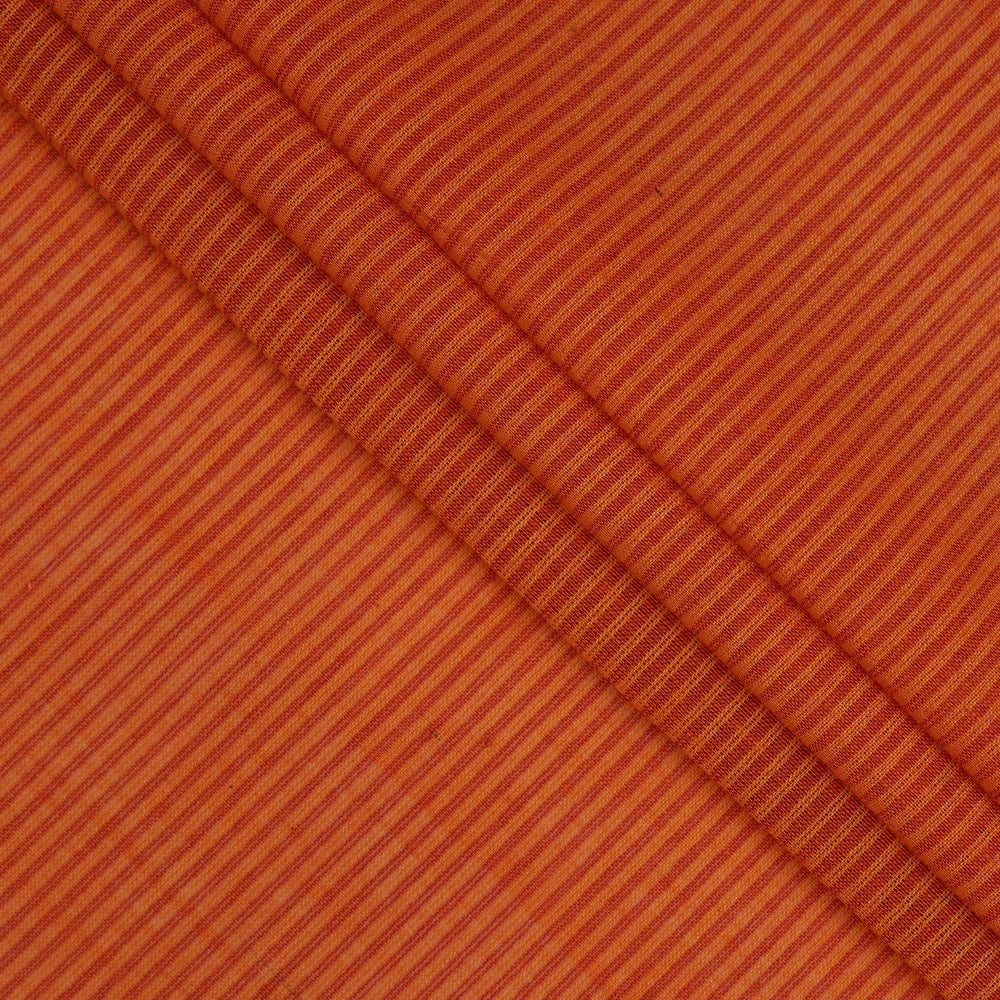 (Pre-Cut 3.60 Mtr ) Orange Color Mangalgiri Cotton Fabric