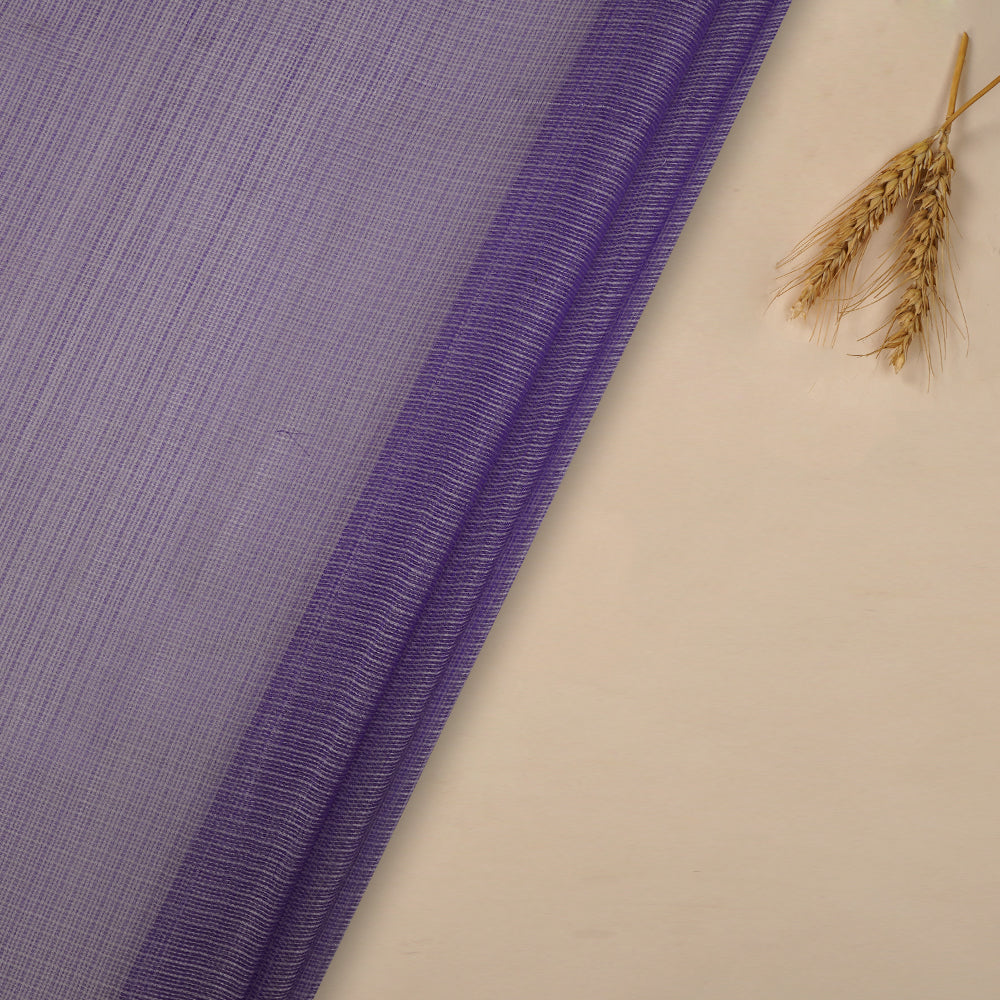 (Pre-Cut 5 Mtr ) Lavender Color Yarn Dyed Kota Tussar Fabric