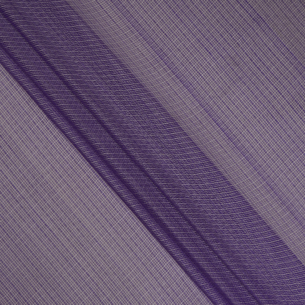 (Pre-Cut 5 Mtr ) Lavender Color Yarn Dyed Kota Tussar Fabric