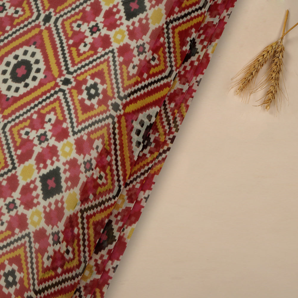 (Pre-Cut 3 Mtr ) Multi Color Digital Printed Viscose Fabric