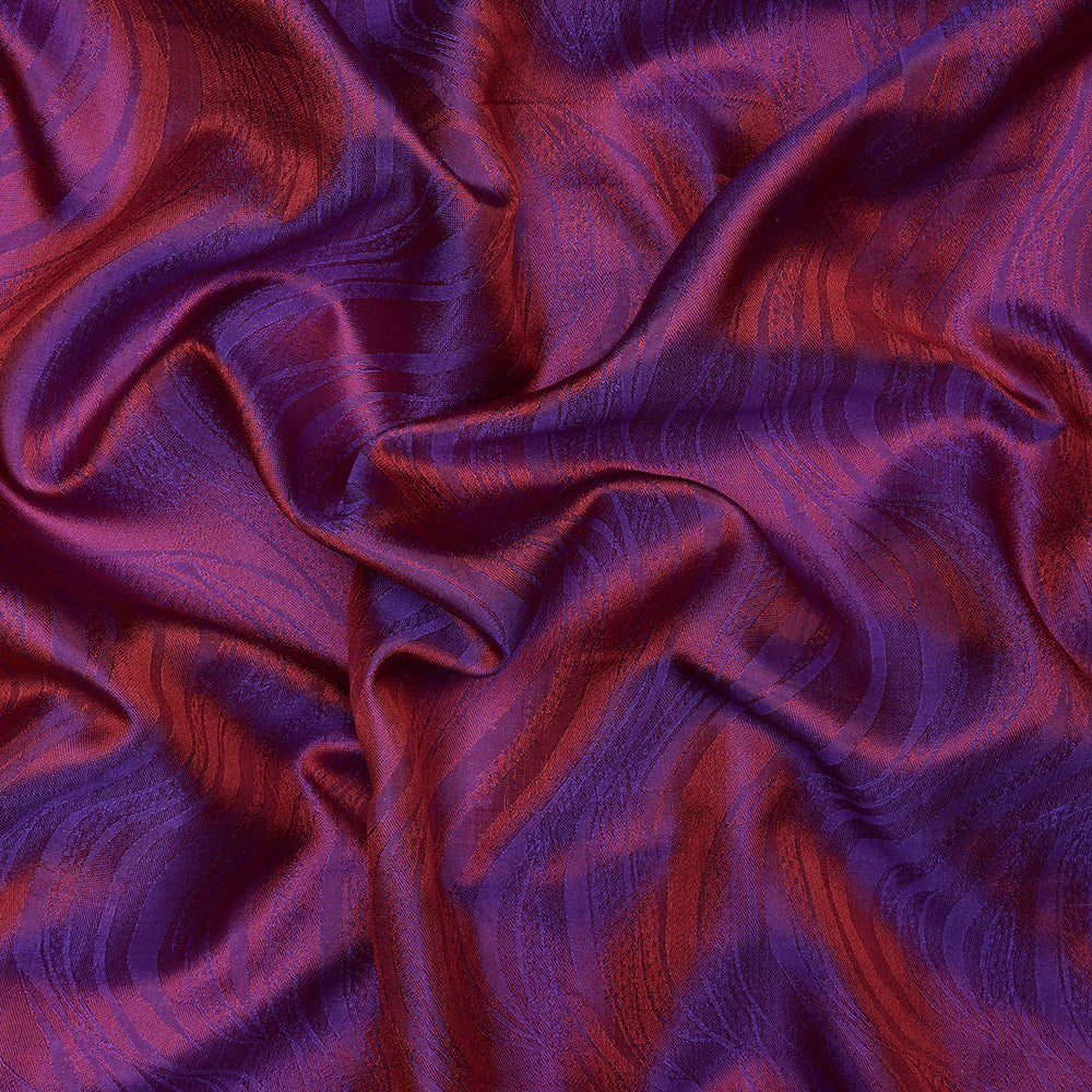 (Pre-Cut 1.20 Mtr) Purple Color Silk Fabric