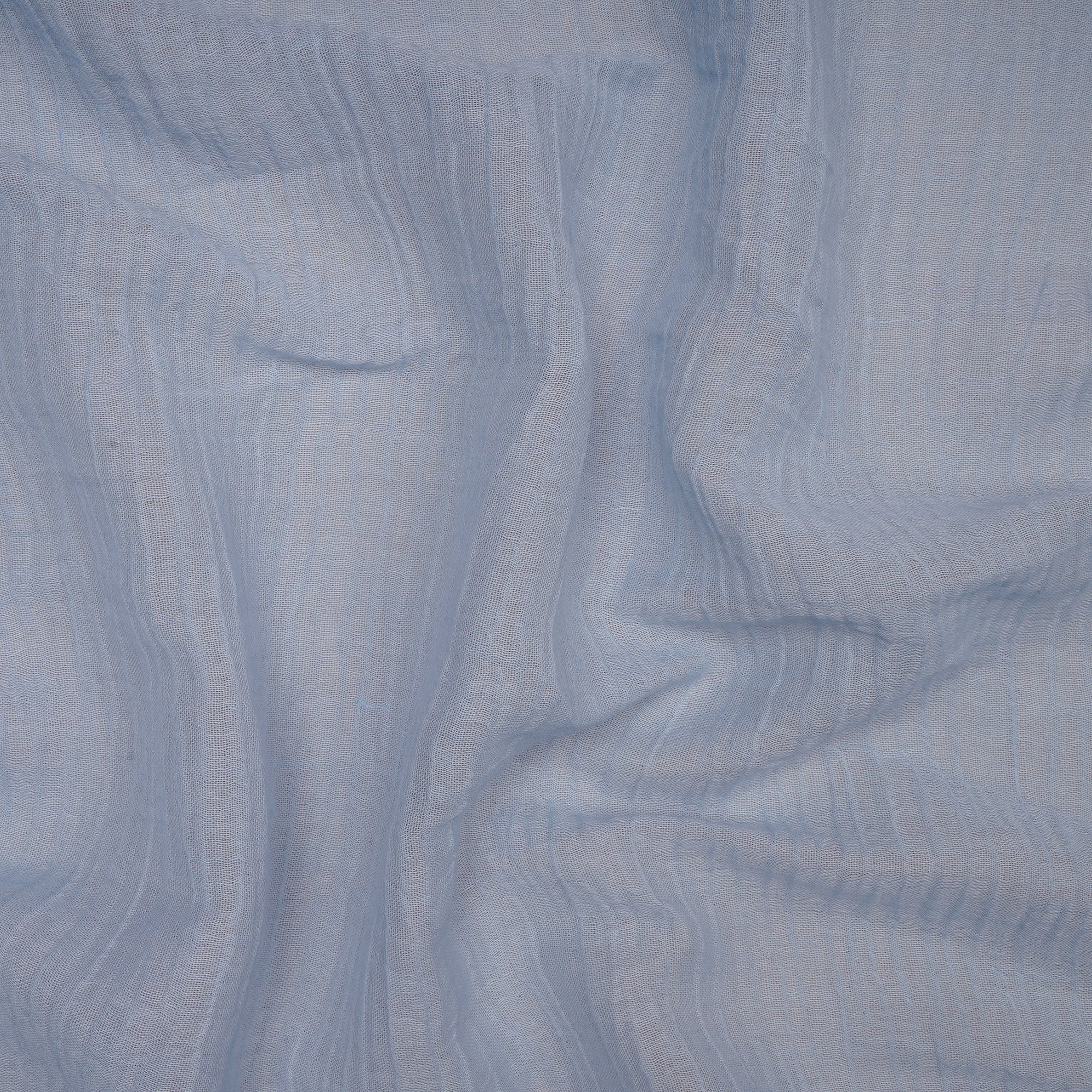 (Pre-Cut 1.00 Mtr) Light Blue Color Flax Cotton Fabric