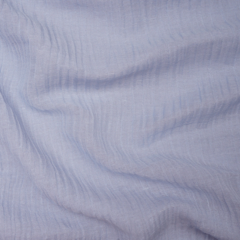 (Pre-Cut 2 Mtr) Light Blue Color Flax Cotton Fabric