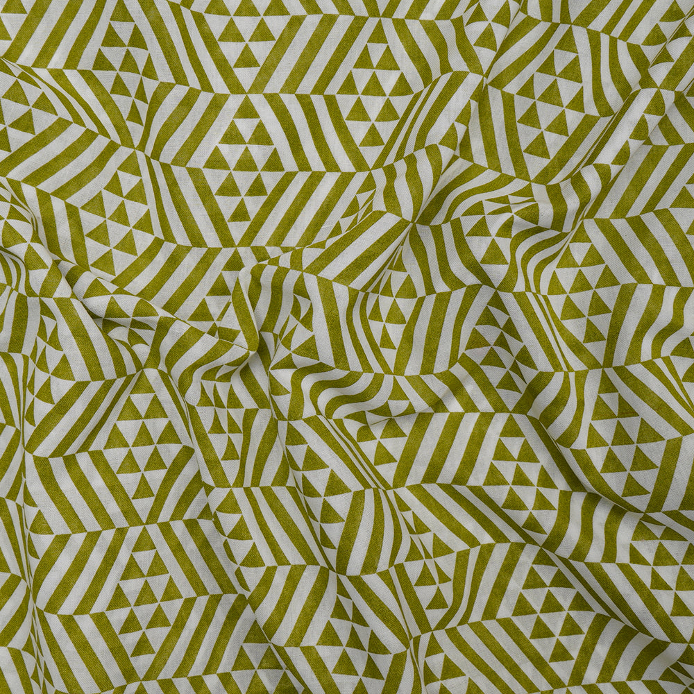 (Pre Cut 4.00 Mtr Piece) White Color Tussar Chanderi Fabric