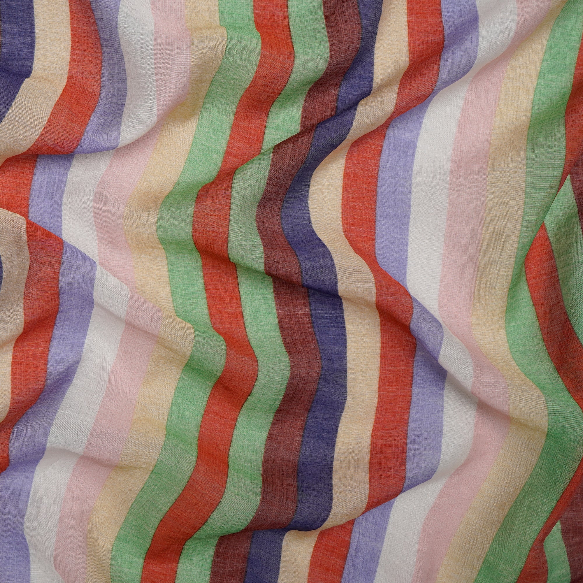 (Pre-Cut 1.00 Mtr) Multi Color Printed Muslin Cotton Fabric