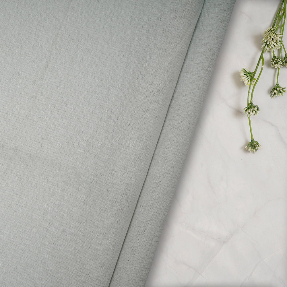 (Pre-Cut 3.90 Mtr) Sea Green Color Cotton Voile Fabric