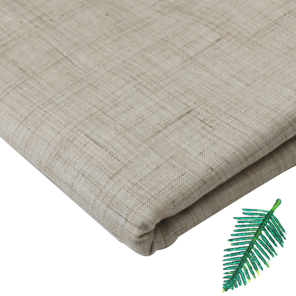 (Pre-Cut 2.50 Mtr) Beige Color Poly Viscose Fabric