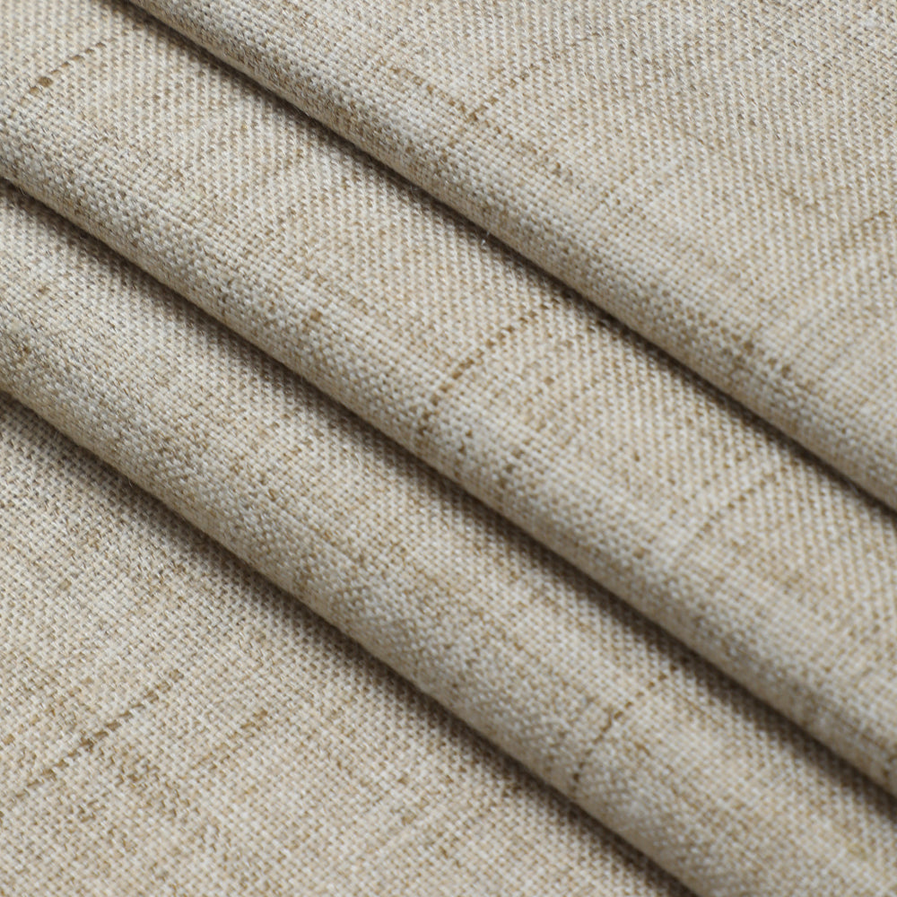 (Pre-Cut 2.50 Mtr) Beige Color Poly Viscose Fabric