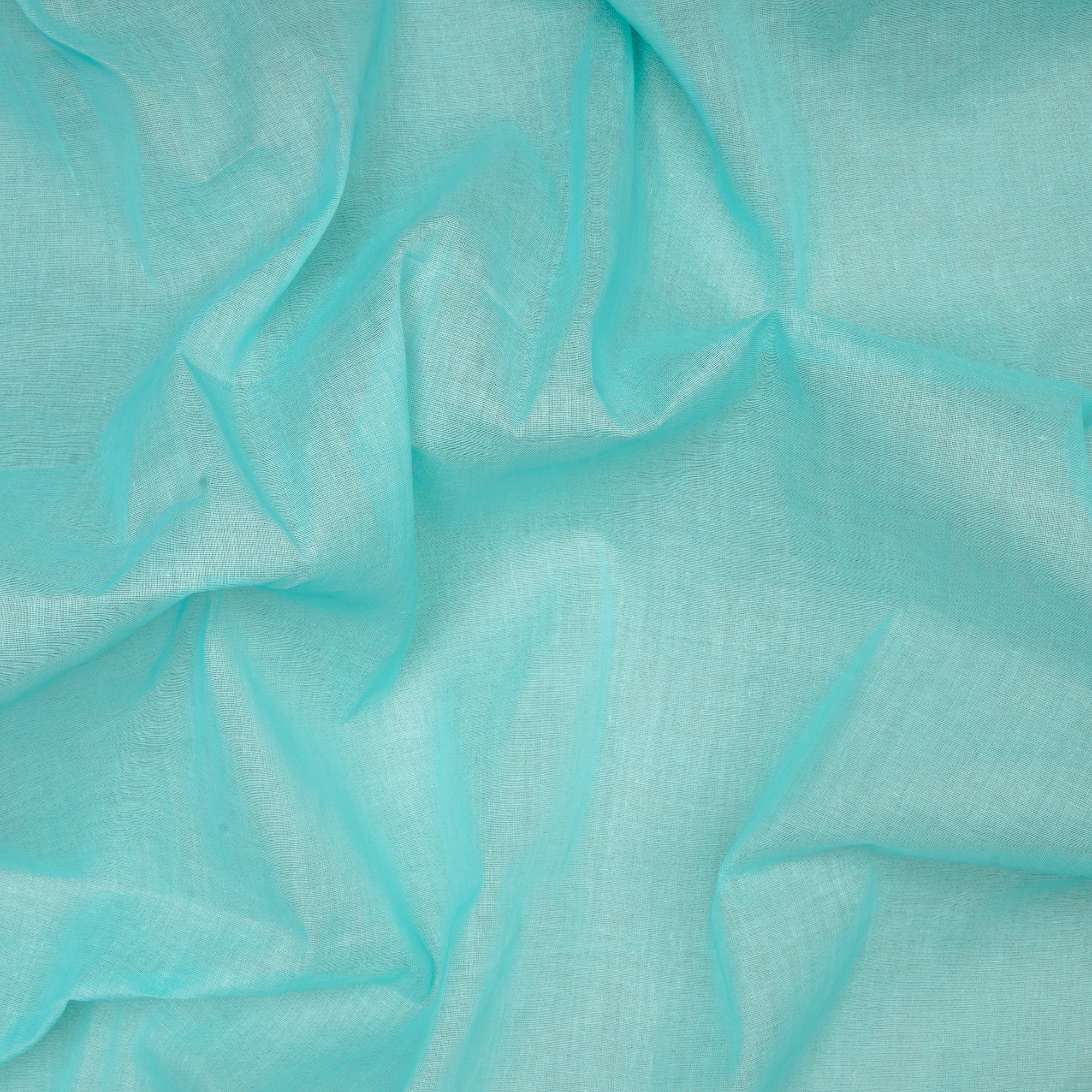 (Pre-Cut 1.00 Mtr) Light Blue Color Cotton Organdy Fabric