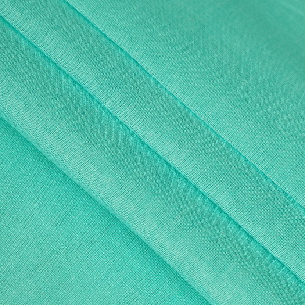 (Pre-Cut 1.50 Mtr ) Light Blue Color Cotton Organdy Fabric
