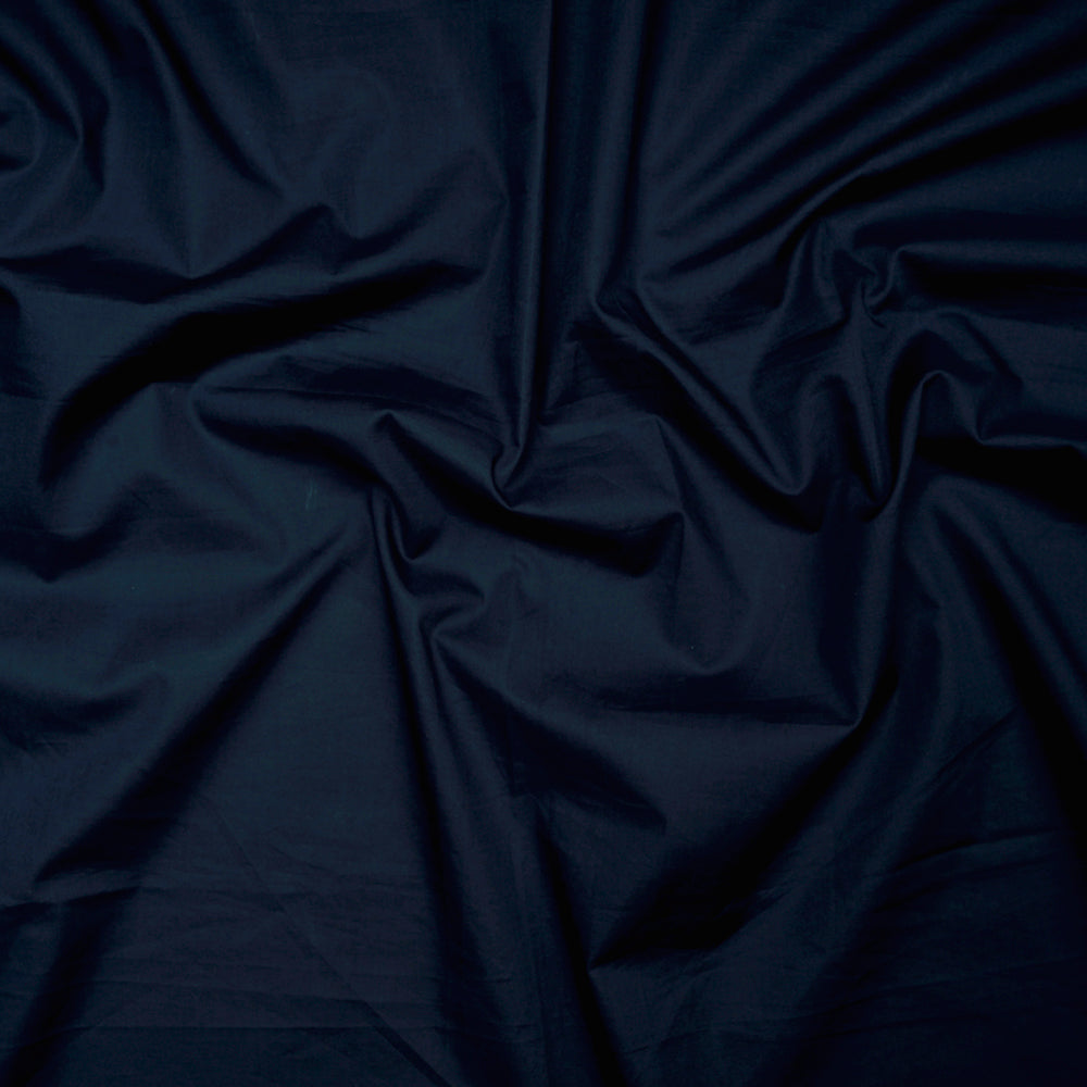 (Pre-Cut 0.70 Mtr) Navy Color Plain Cotton Fabric