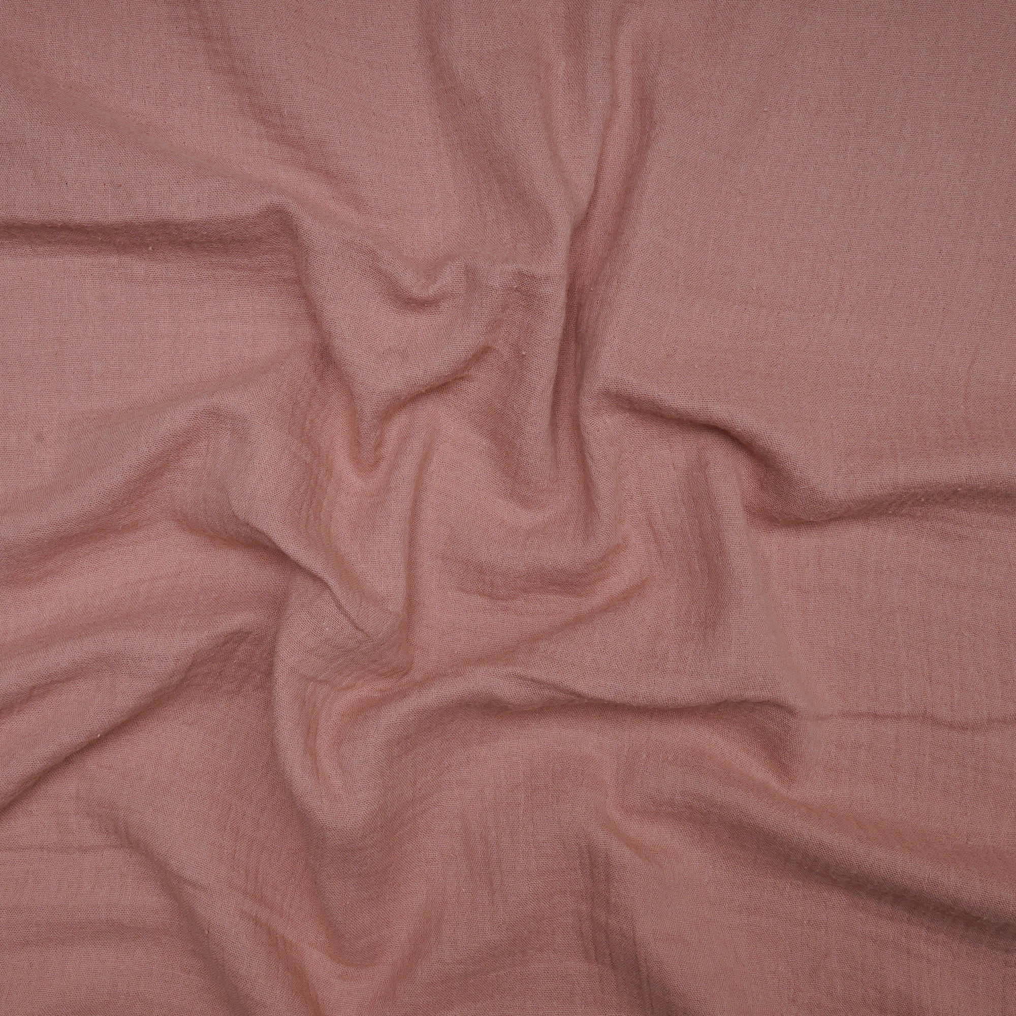 (Pre-Cut 1.00 Mtr) Salmon Color Cotton Fabric