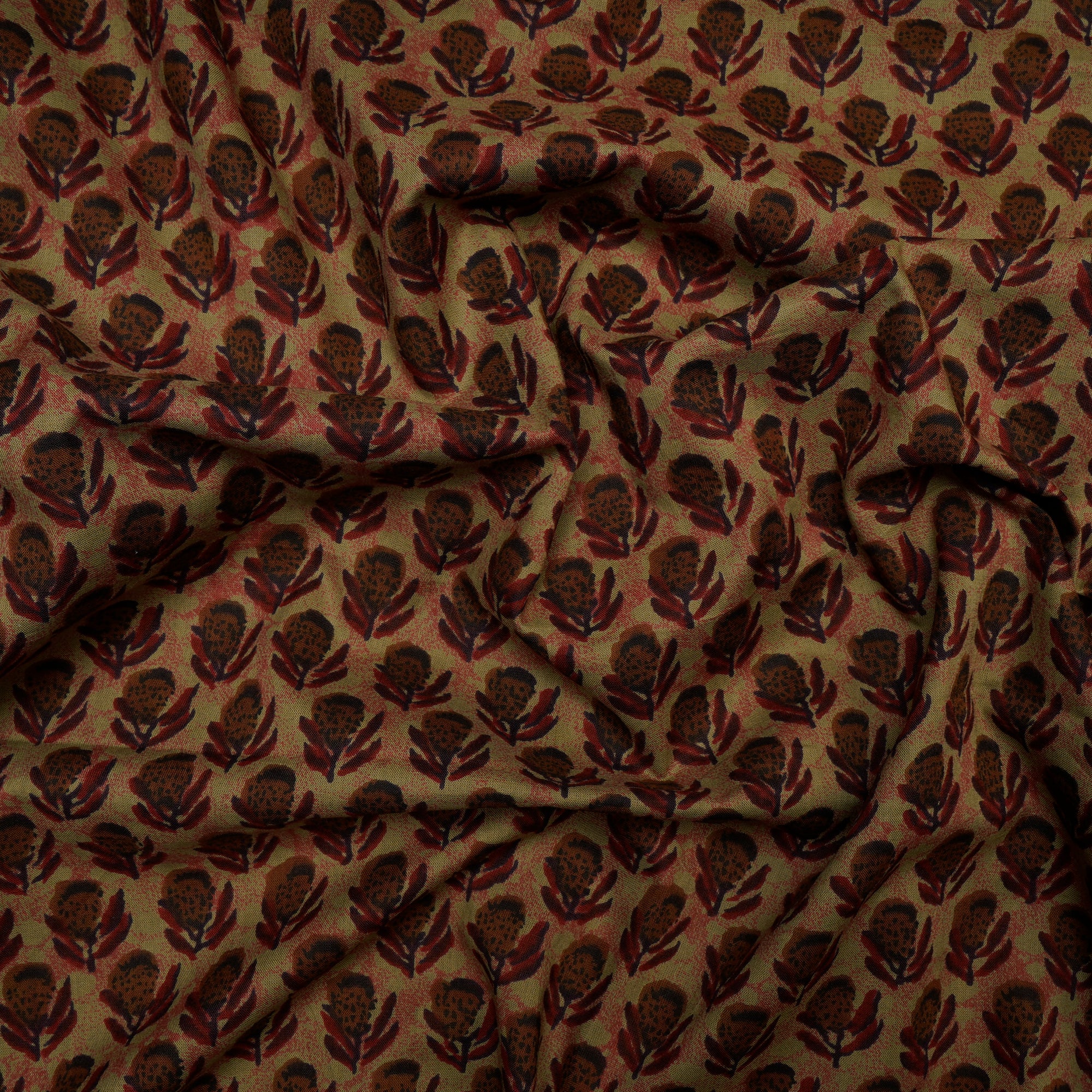 (Pre Cut 2.00 Mtr )Multi Hand Block Printed Cotton Fabric