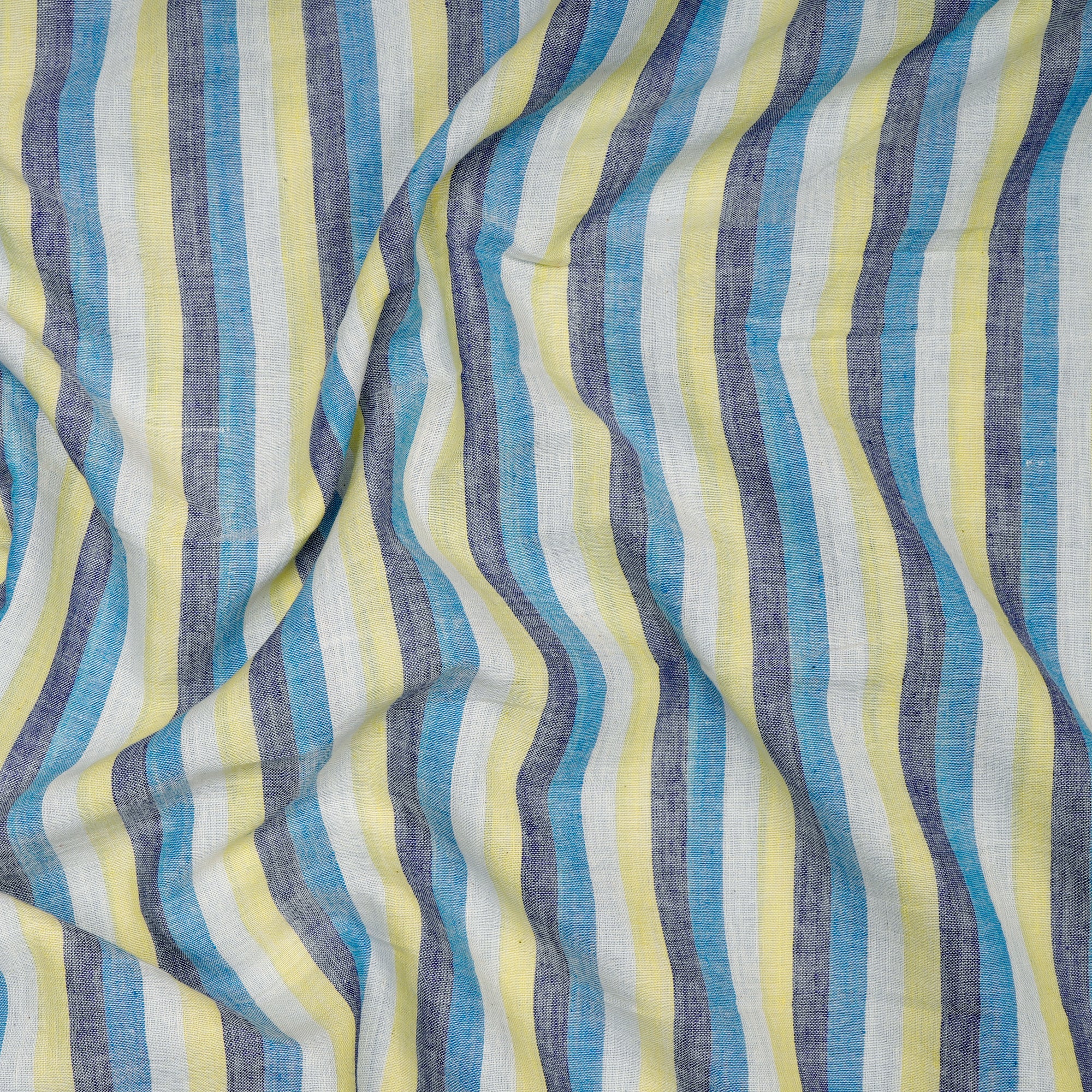 (Pre-Cut 1.50 Mtr ) Multi Color Yarn Dyed Cotton Muslin Fabric