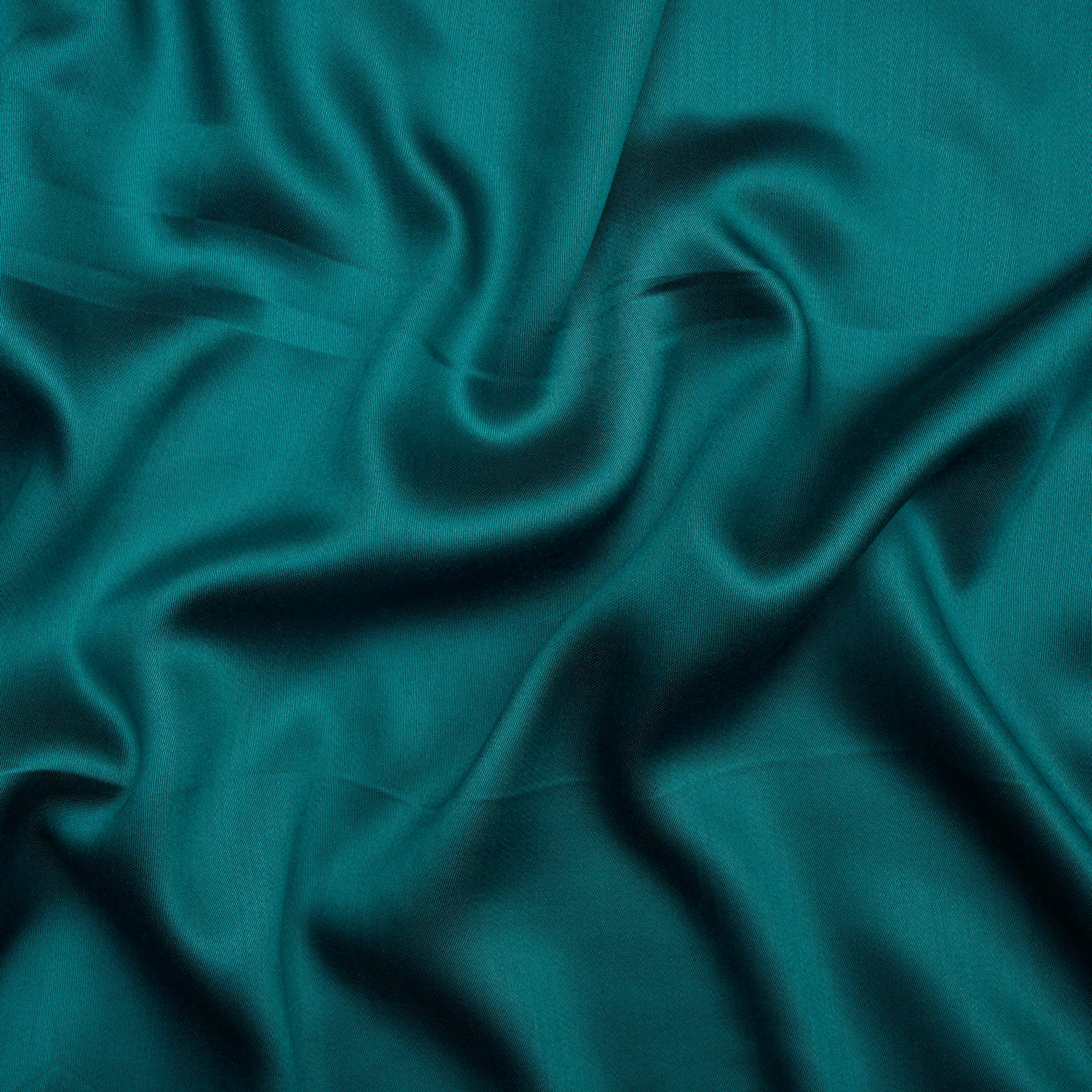 (Pre-Cut 1.15 Mtr) Emerald Piece Dyed Modal Satin Fabric