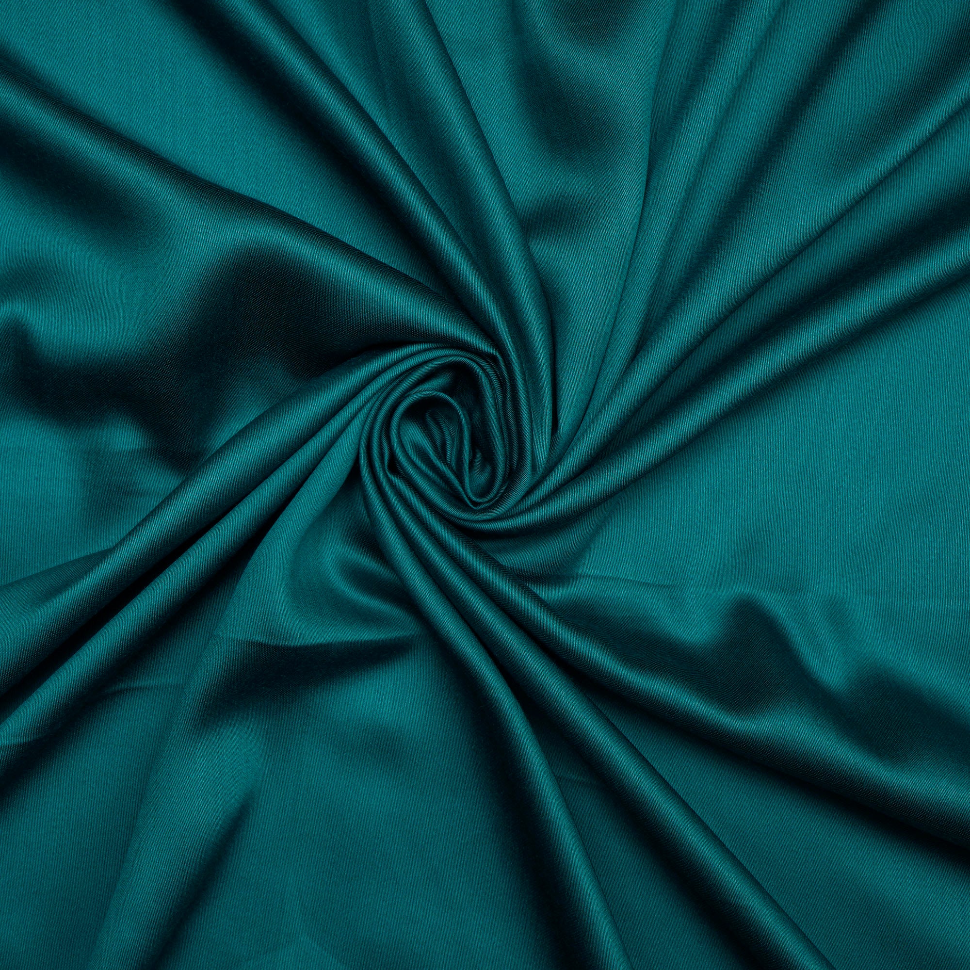 (Pre-Cut 1.15 Mtr) Emerald Piece Dyed Modal Satin Fabric