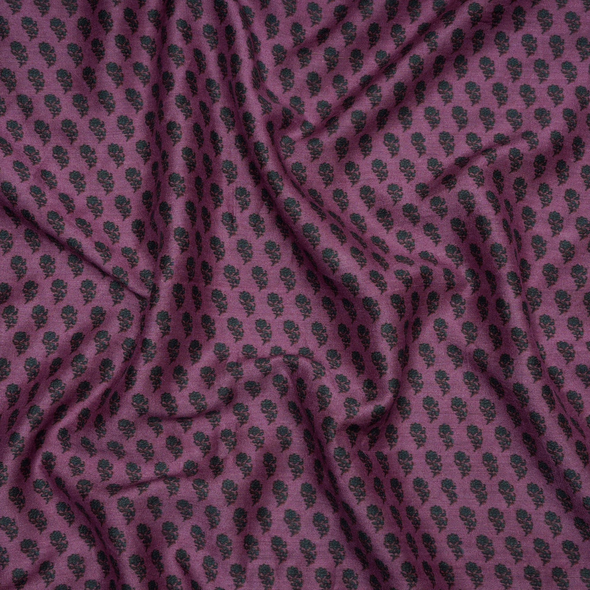 (Pre-Cut 2.60 Mtr) Pink Digital Printed Muga Georgette Fabric