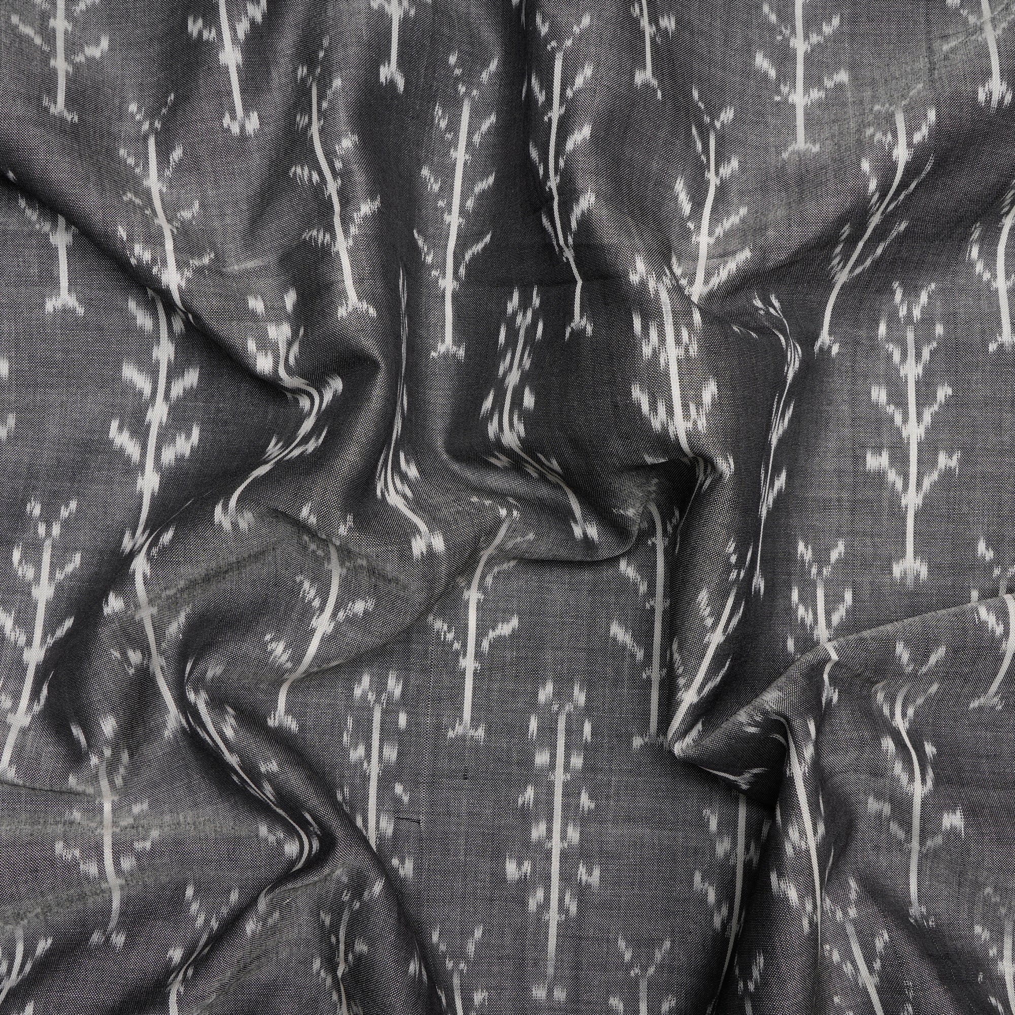 (Pre-Cut 2.50 Mtr) Multi Handwoven Pure Cotton Ikat Fabric