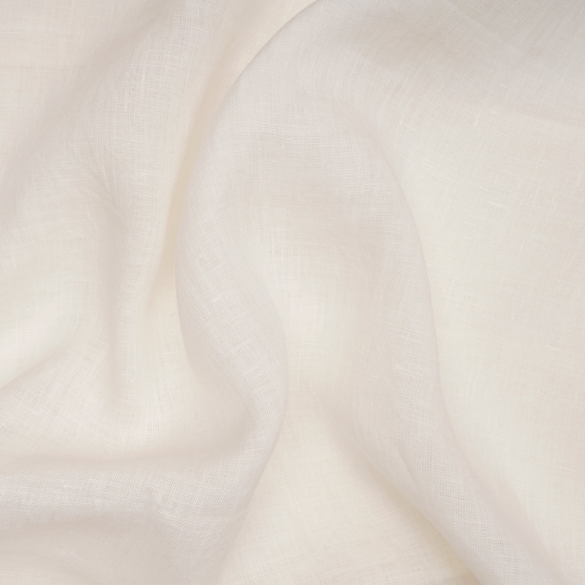 (Pre-Cut 2.50 Mtr) White Premium Linen Fabric