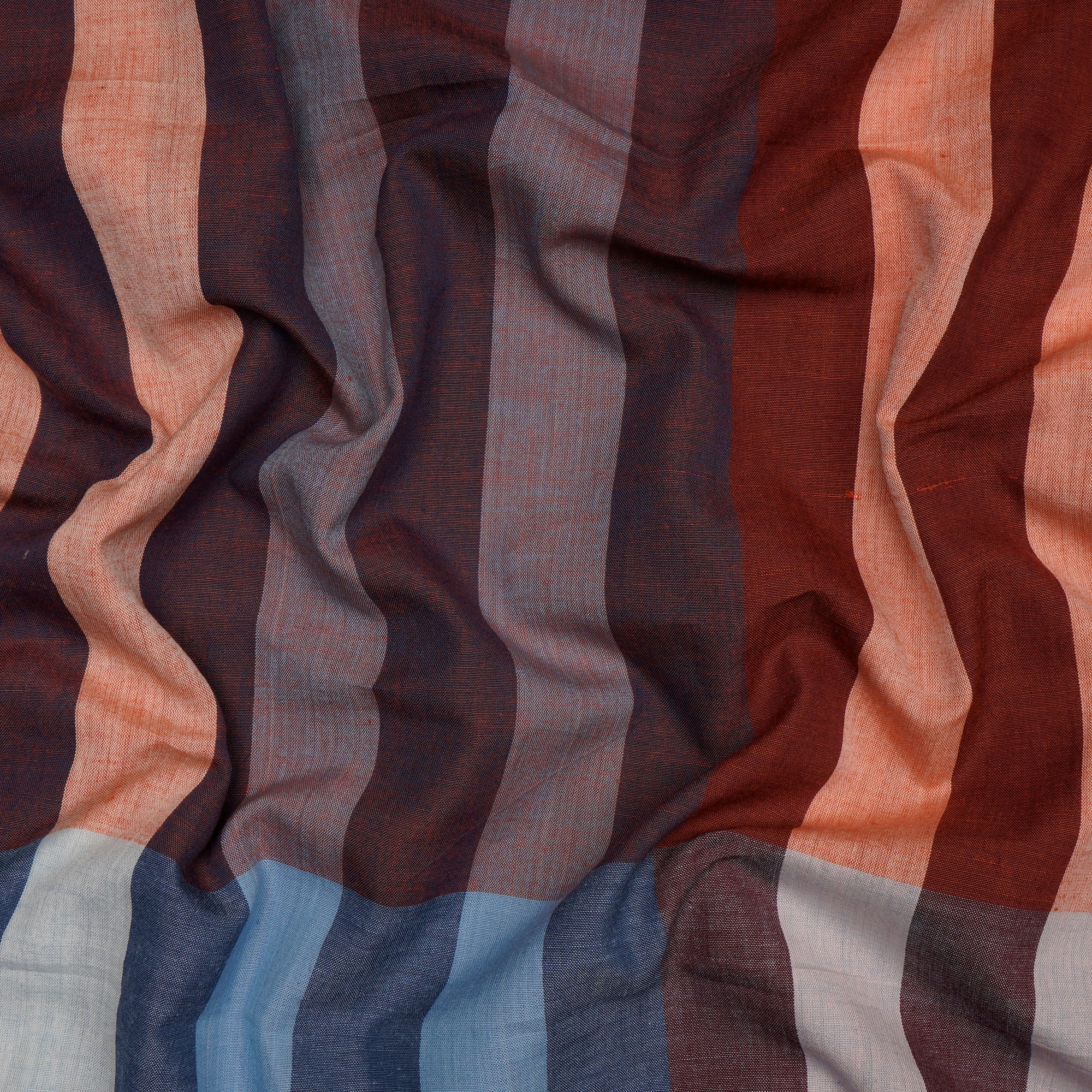 (Pre-Cut 1.50 Mtr) Multi Striped Pattern Premium Cotton Fabric