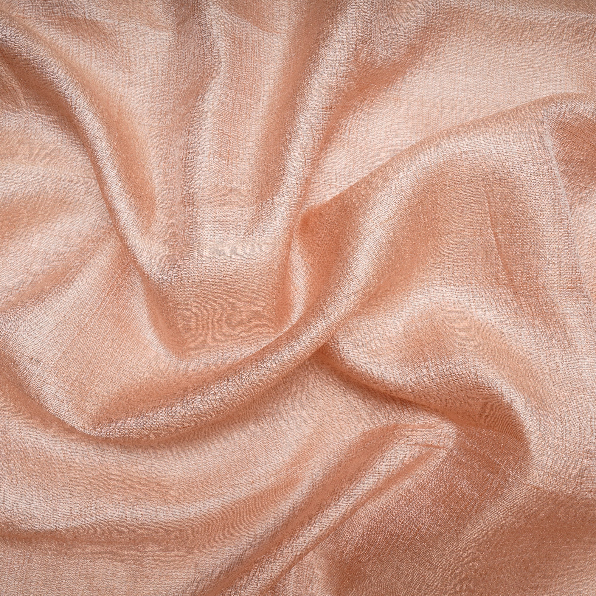 (Pre Cut 1.50 Mtr )Blush Desi Tussar Silk Fabric