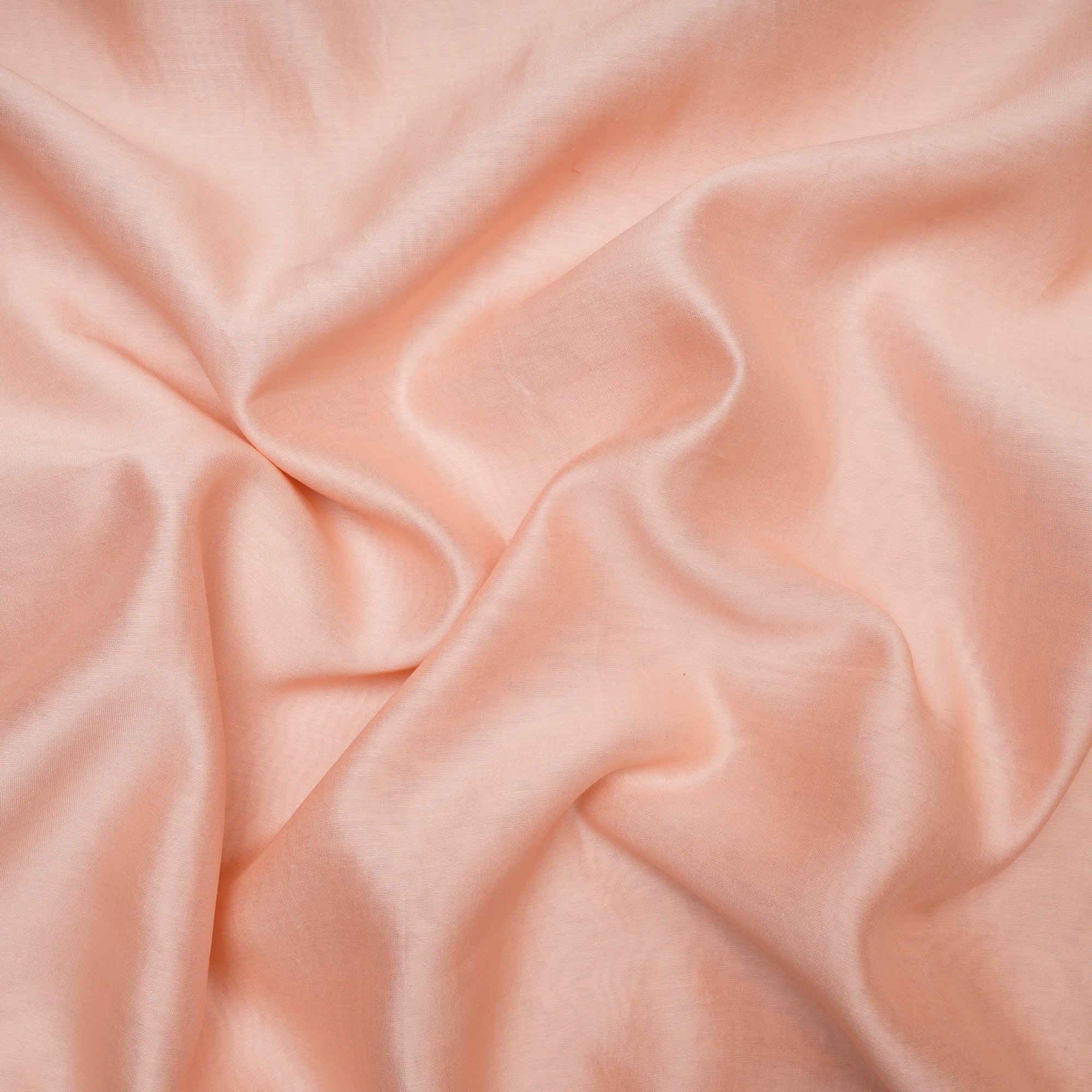 (Pre Cut 1.50 Mtr )Peach Piece Dyed Rapier Chanderi Fabric