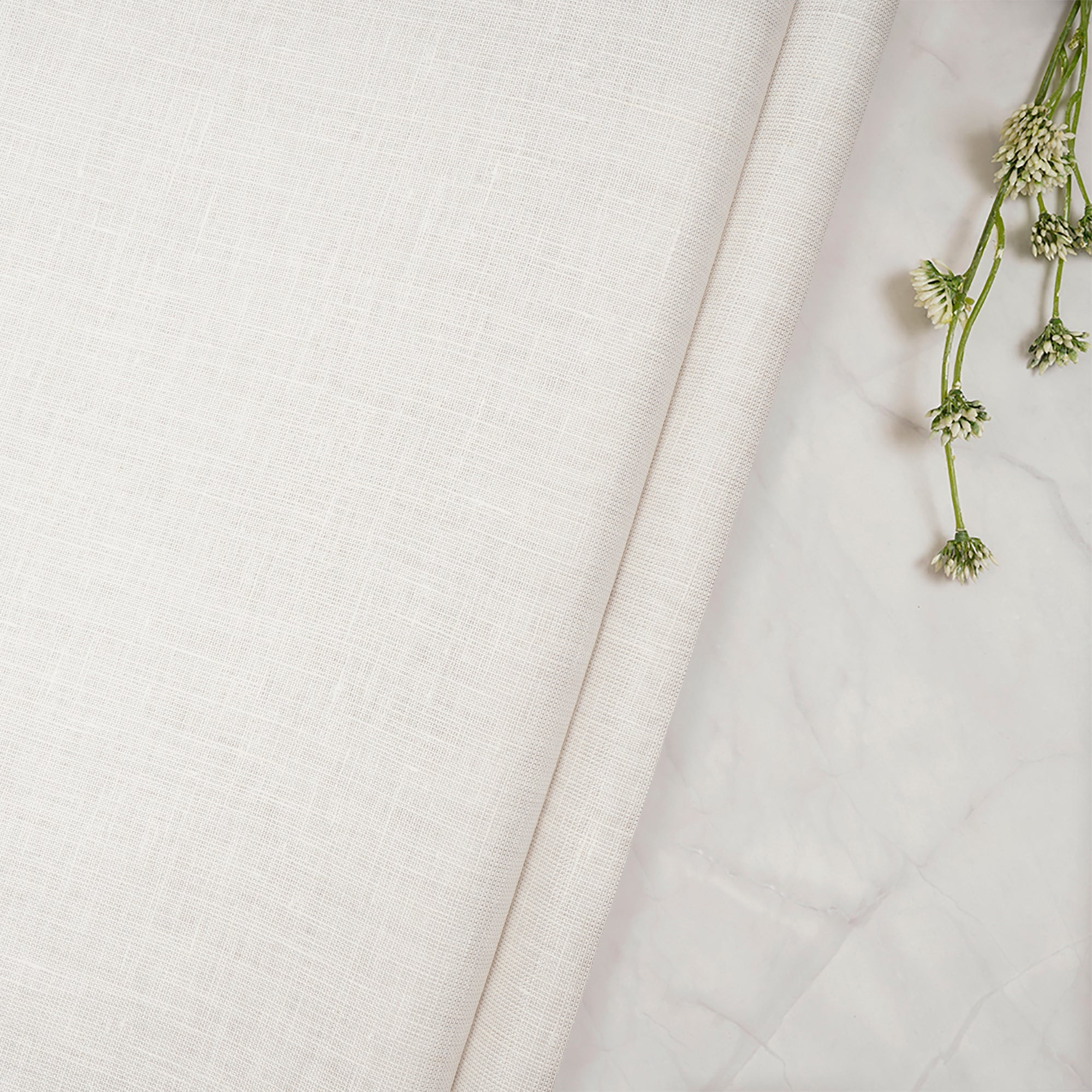 Silver Color Metallic Linen Fabric