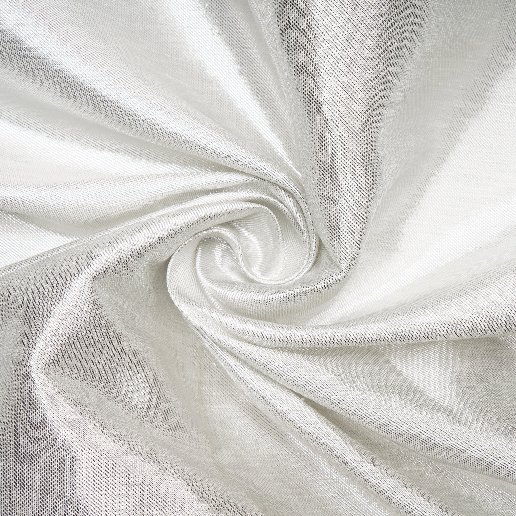 Silver Color Metallic Linen Fabric