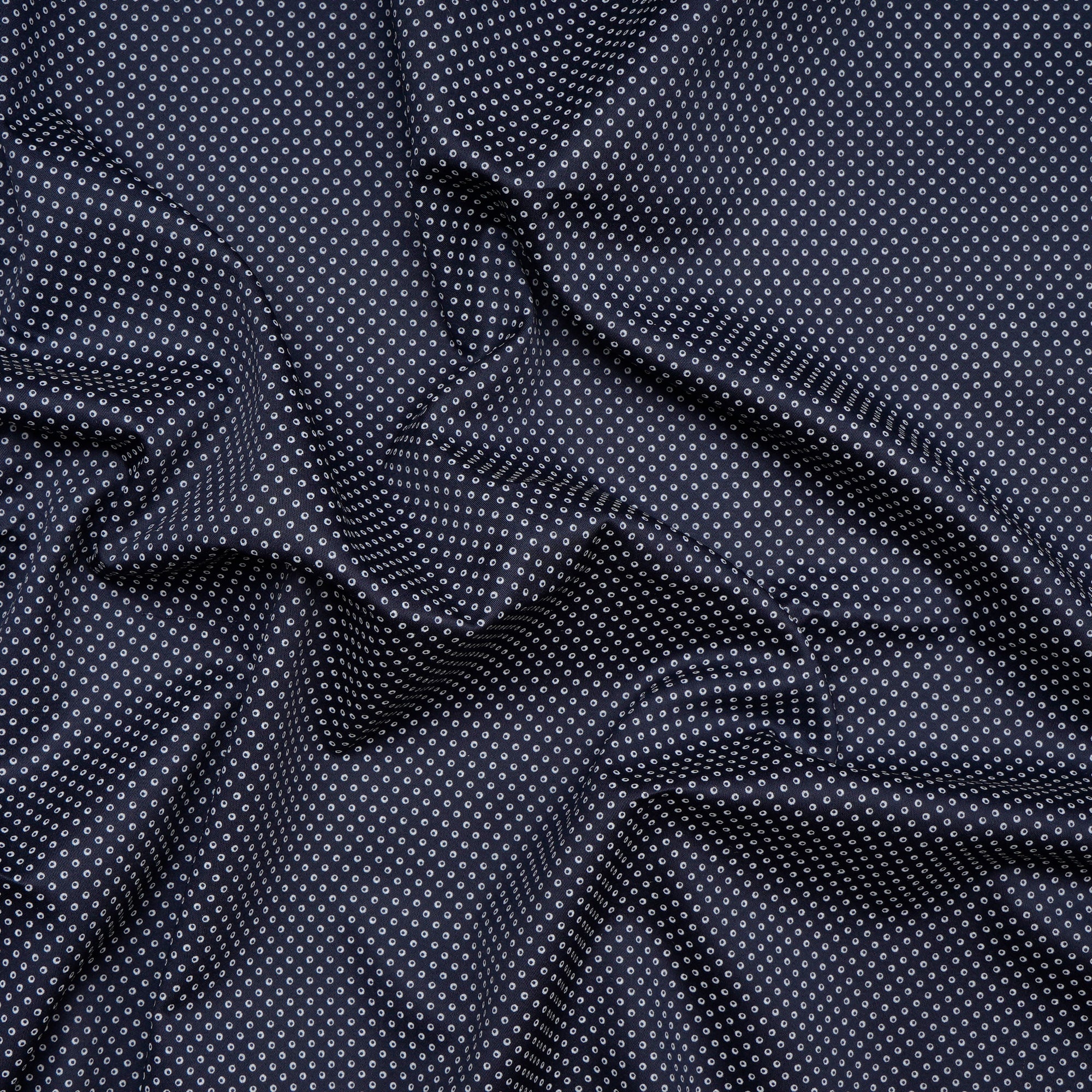Dark Blue All Over Pattern Premium Cotton Printed Unstitched Men's Shirt Piece (58 Inches | 1.60 Meters)