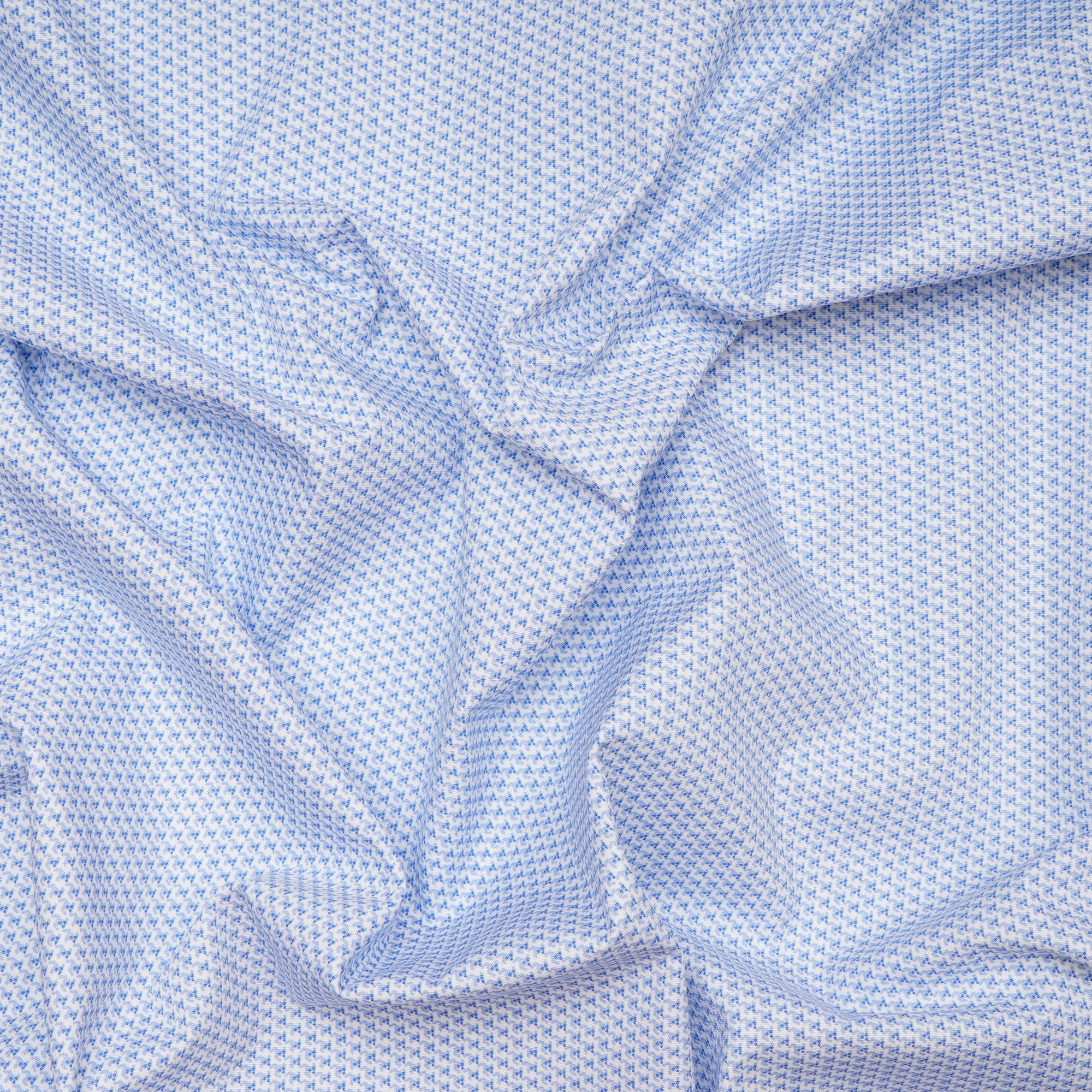 Laveder Lustre-White All Over Pattern Premium Cotton Printed Unstitched Men's Shirt Piece (58 Inches | 1.60 Meters)