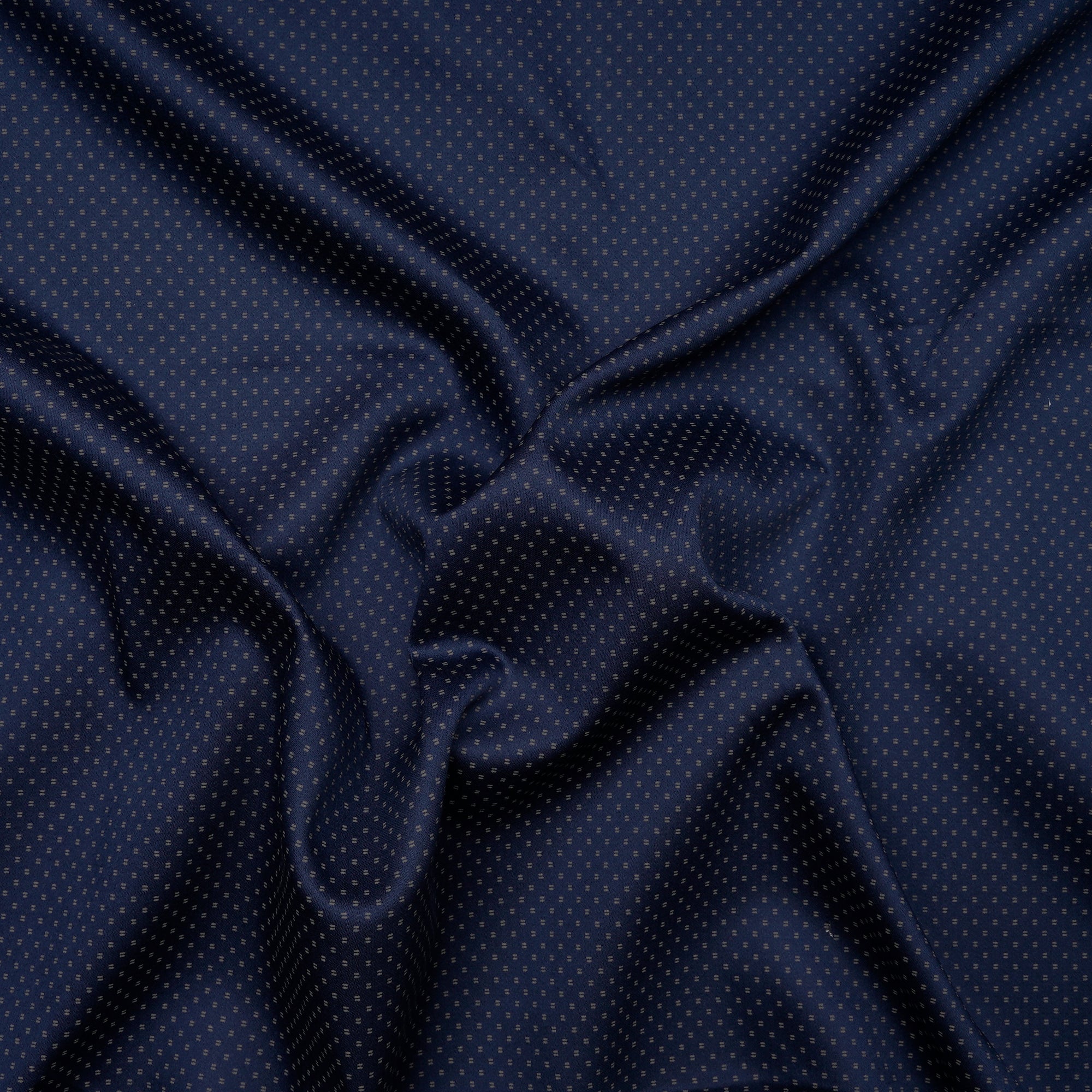 Dark Blue All Over Pattern Premium Cotton Printed Unstitched Men's Shirt Piece (58 Inches | 1.60 Meters)