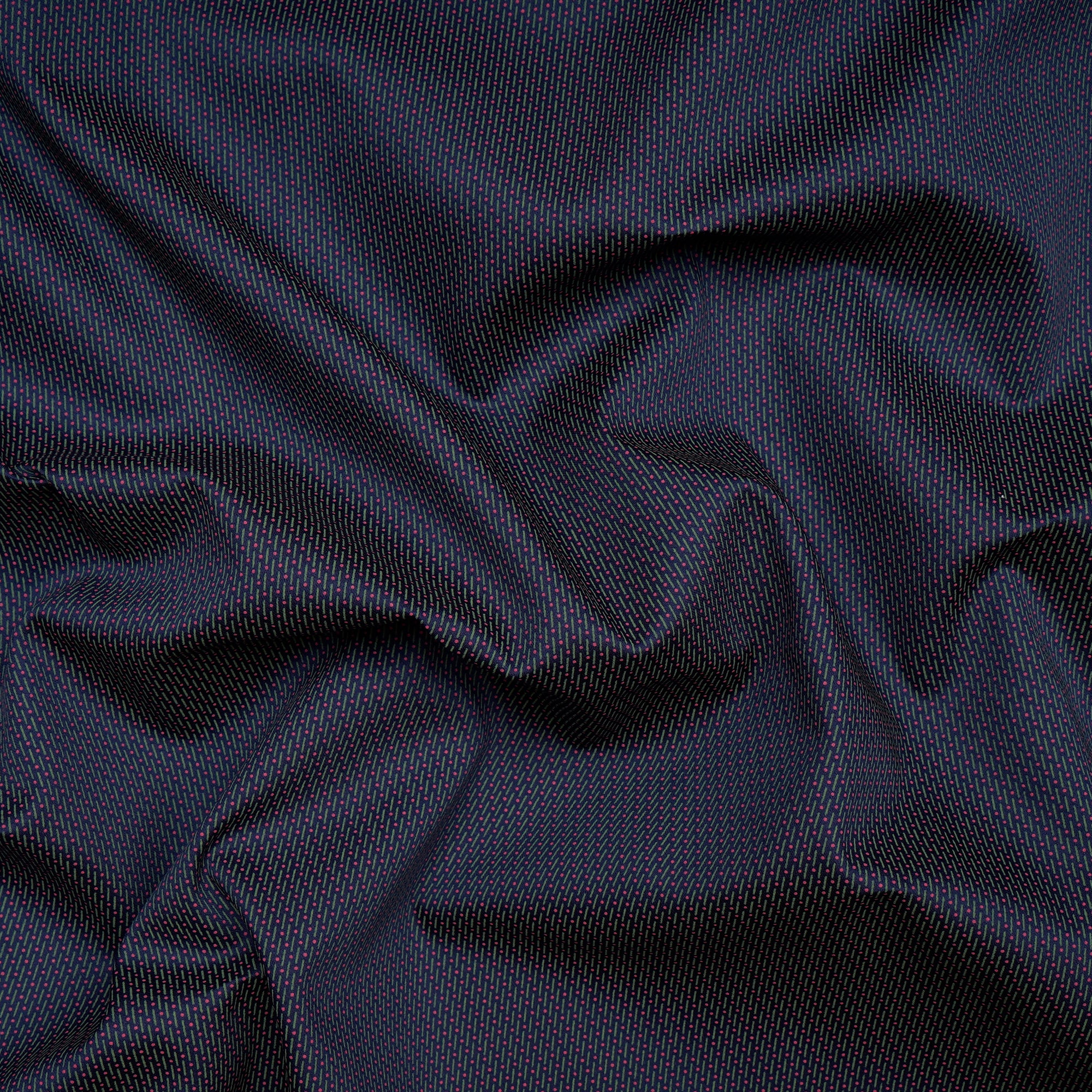Dark Blue All Over Pattern Premium Cotton Printed Unstitched Men's Shirt Piece (58 Inches | 1.60 Meters)