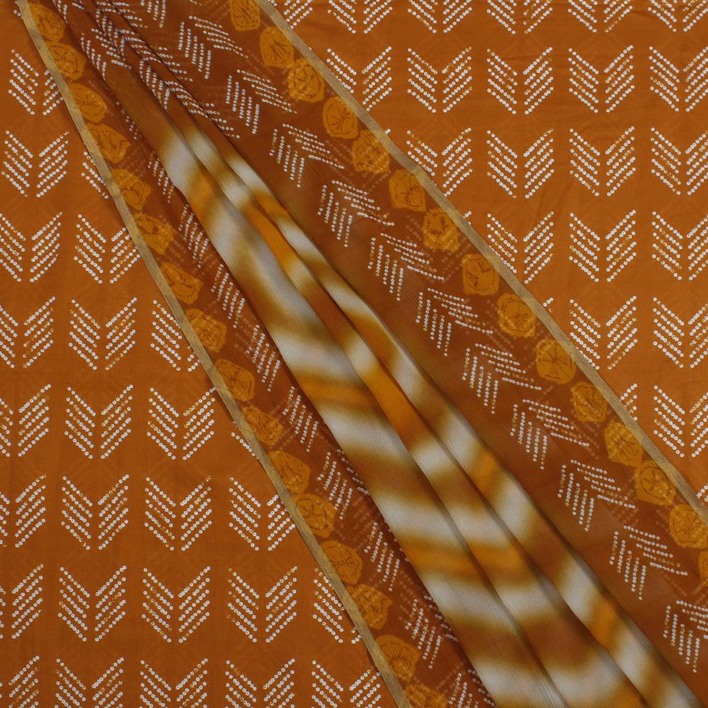 Yellow Color Digital Printed Gajji Silk Fabric With Dupatta