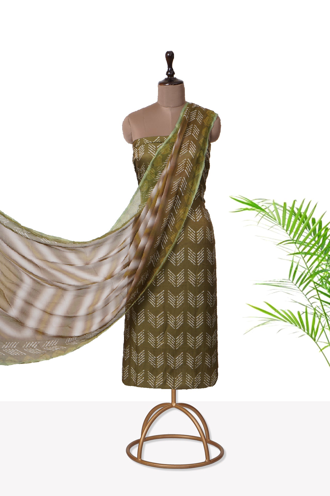 Green Color Digital Printed Gajji Silk Suit With Dupatta
