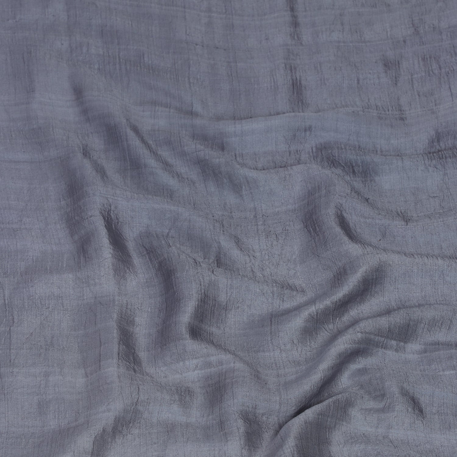 Grey Color Embroidered Mulberry Silk Stole
