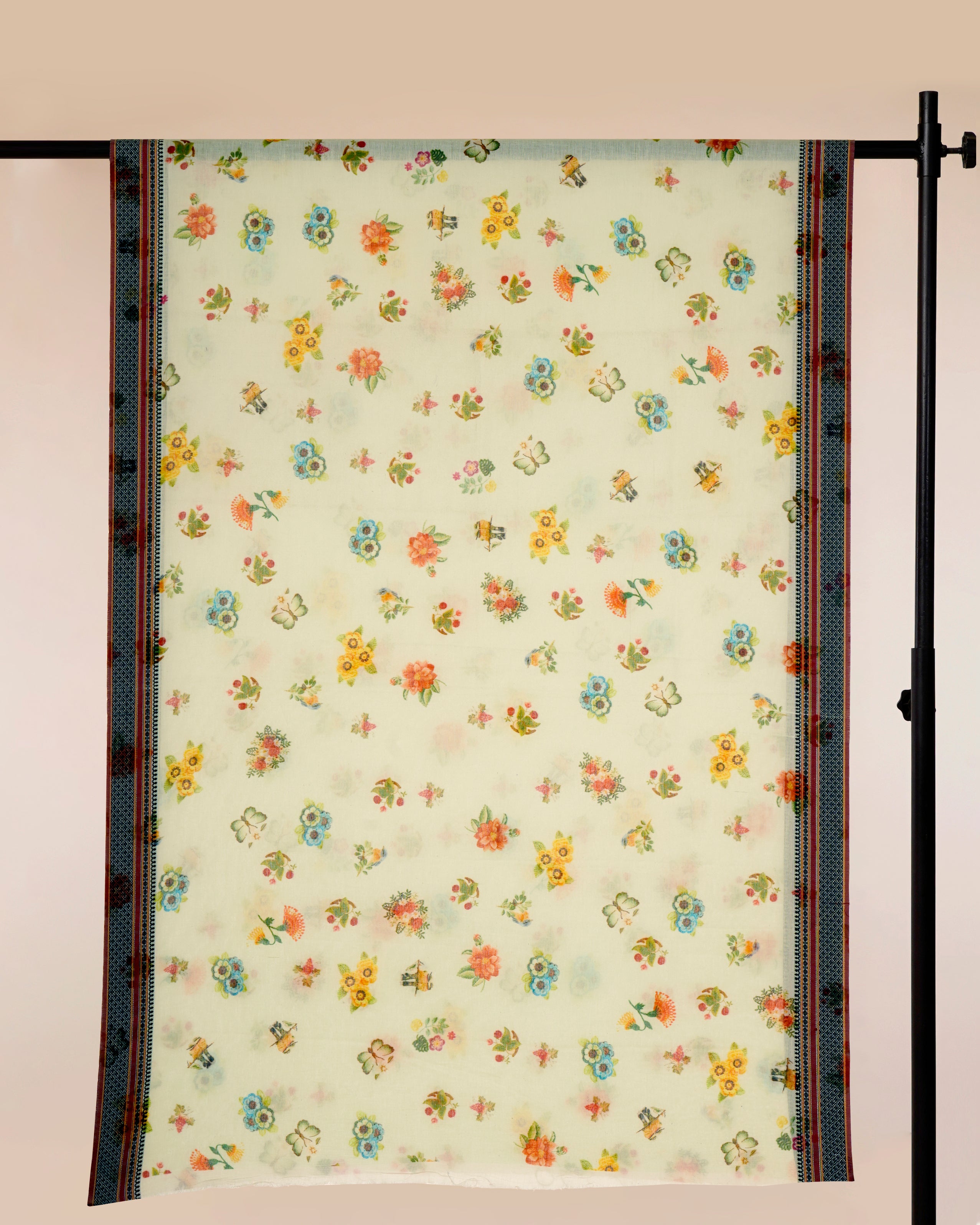 Multi Color Digital Printed Pure Chanderi Dupatta