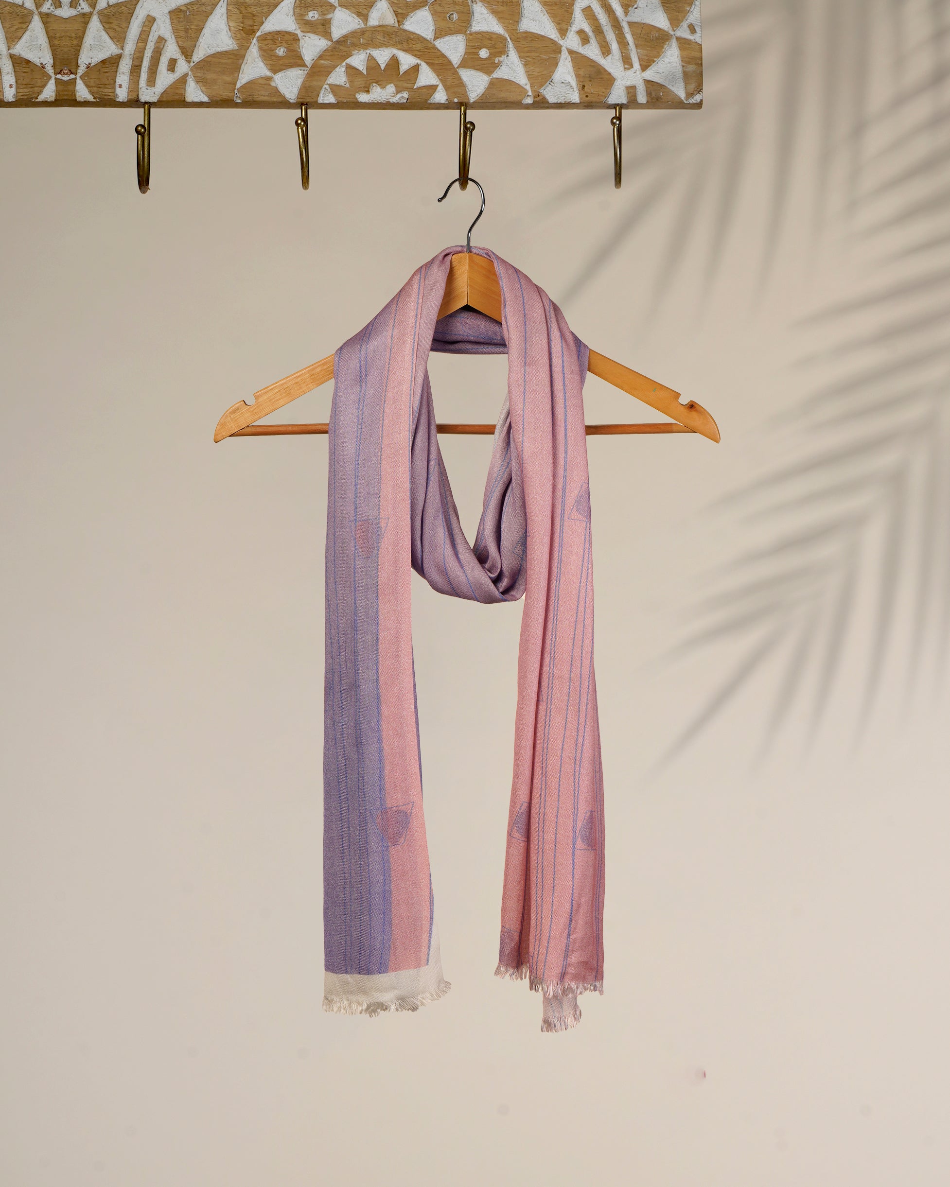 Multi Color Printed Linen Modal Stole