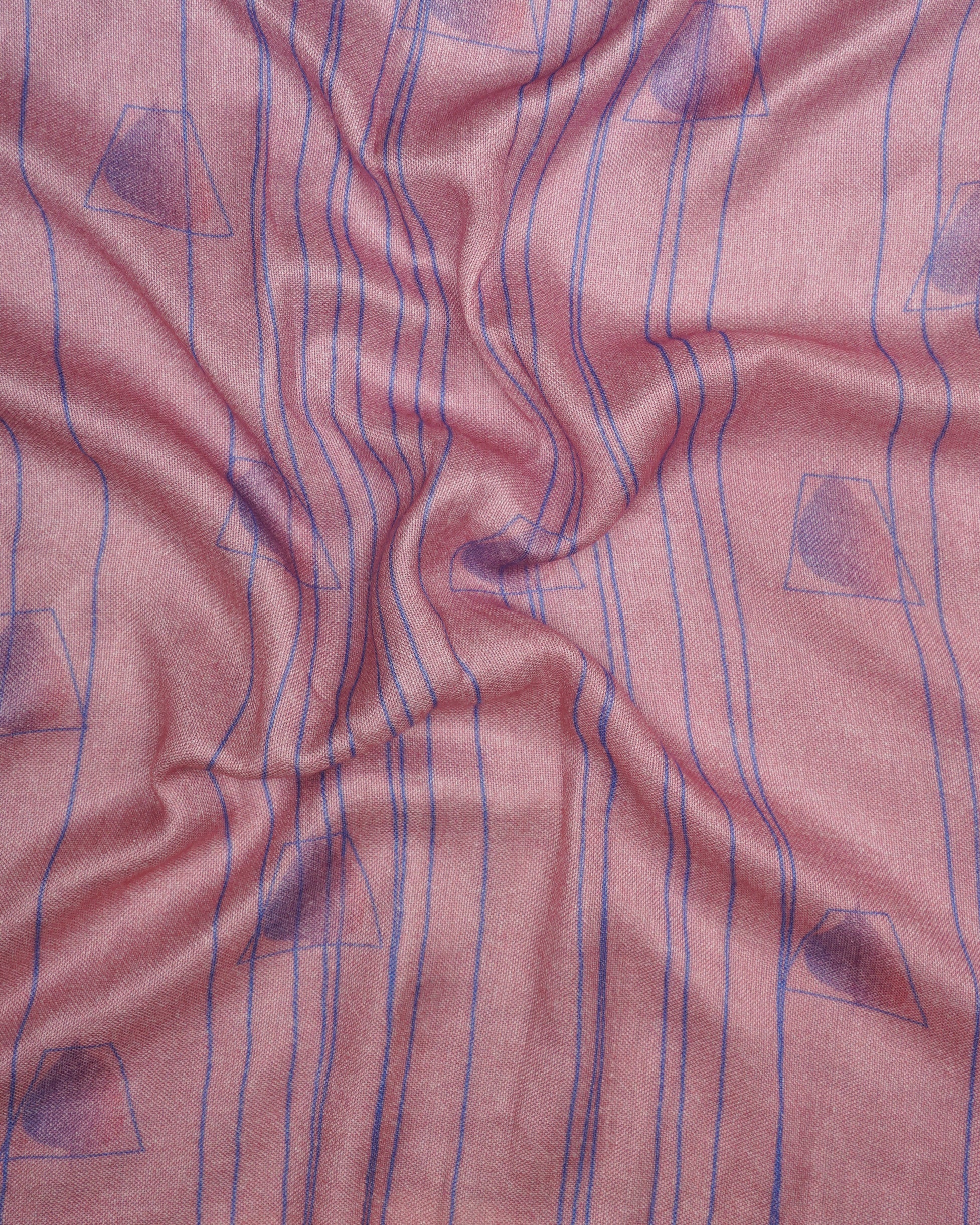 Multi Color Printed Linen Modal Stole