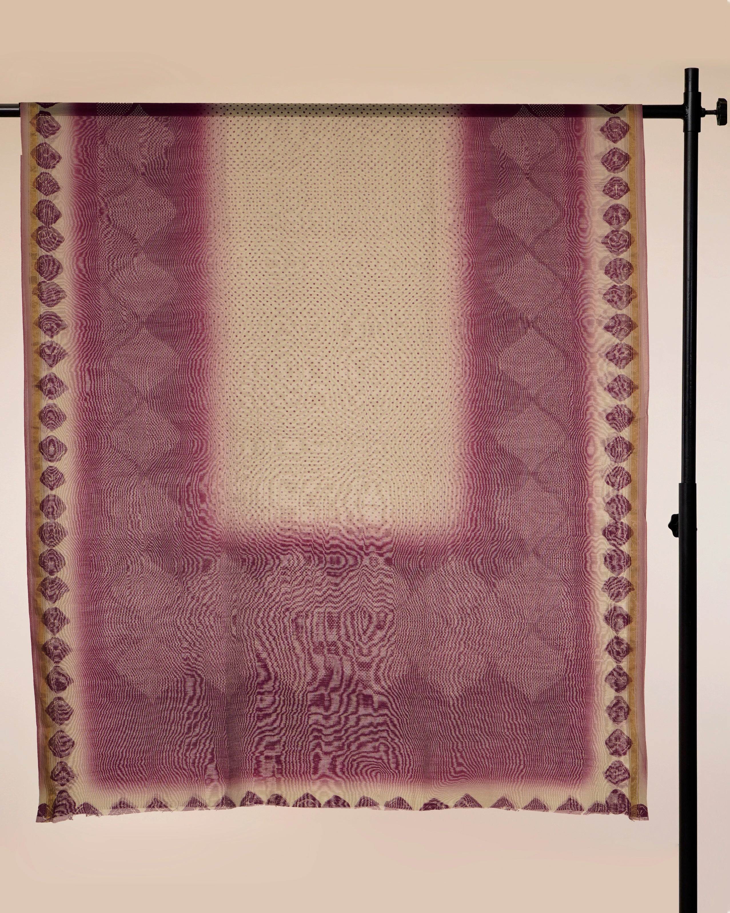 Purple Color Digital Printed Pure Chanderi Dupatta