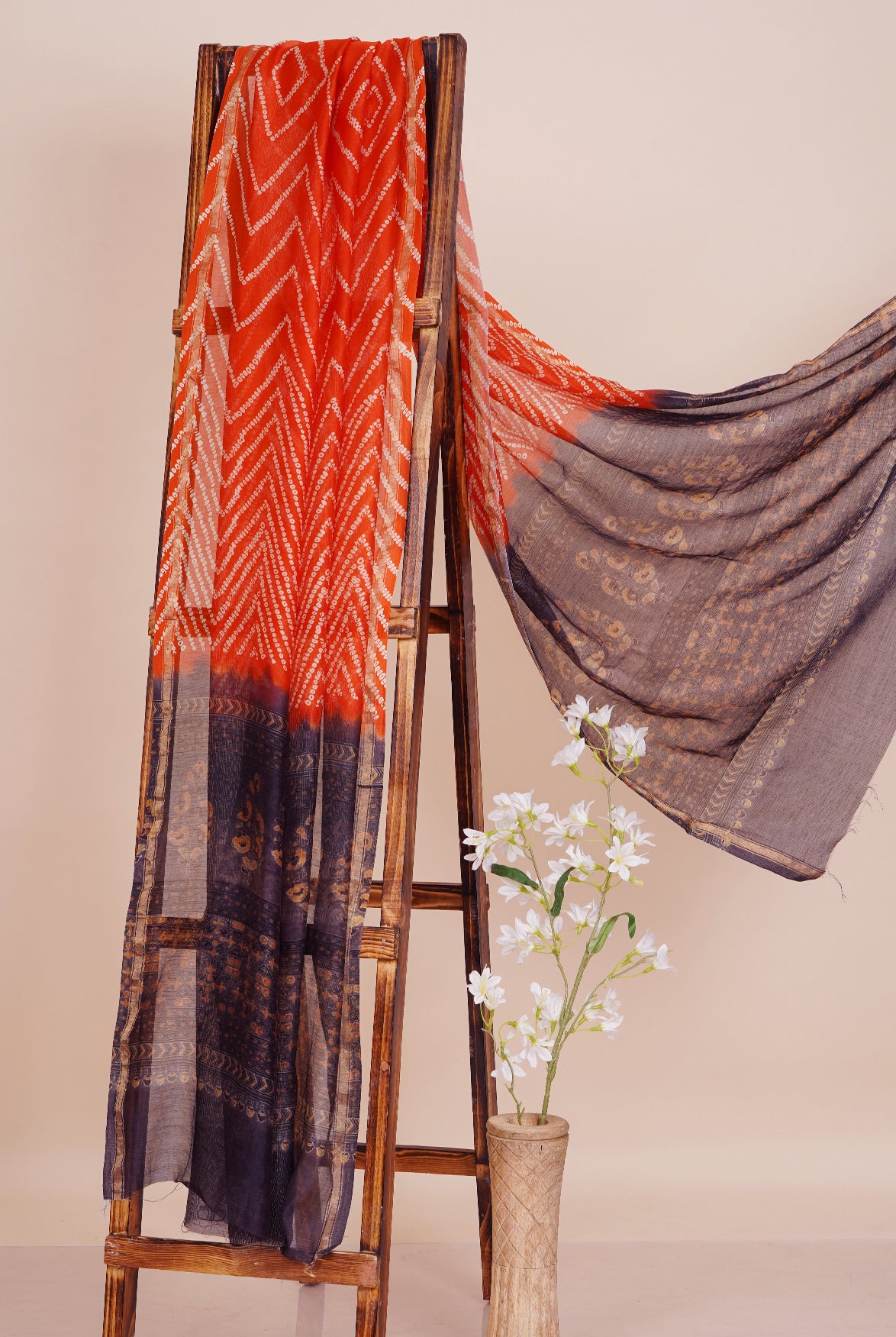 Multi Color Digital Printed Chanderi Dupatta