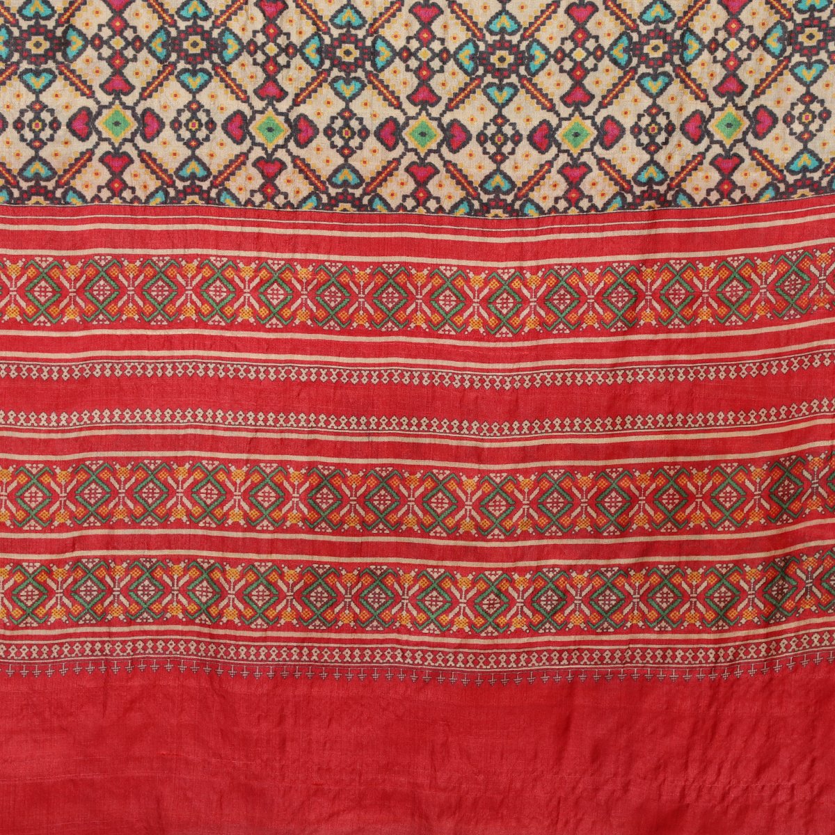 Multi Color Digital Printed Tussar Silk Dupatta