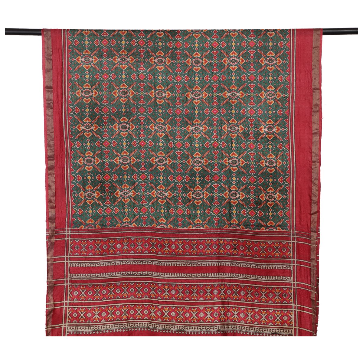 Multi Color Digital Printed Tussar Silk Dupatta