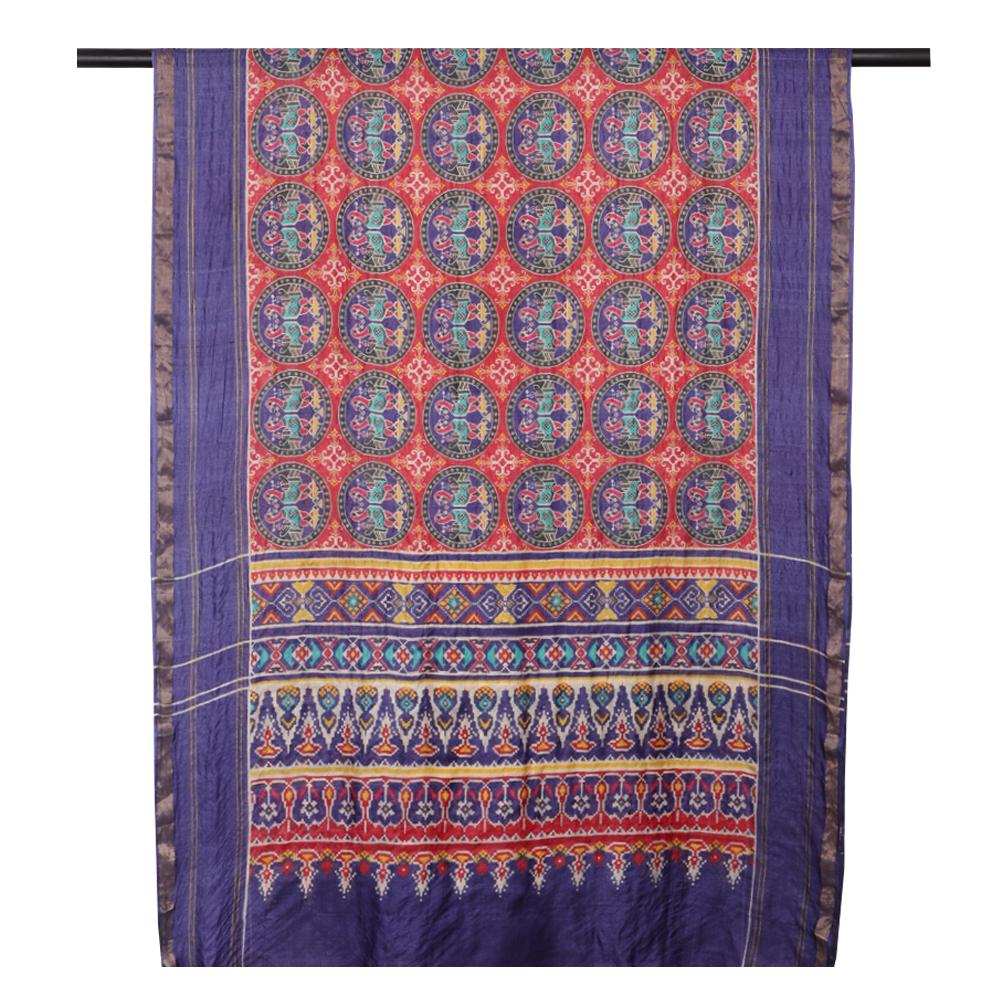 Multi Color Digital Printed Tussar Silk Dupatta