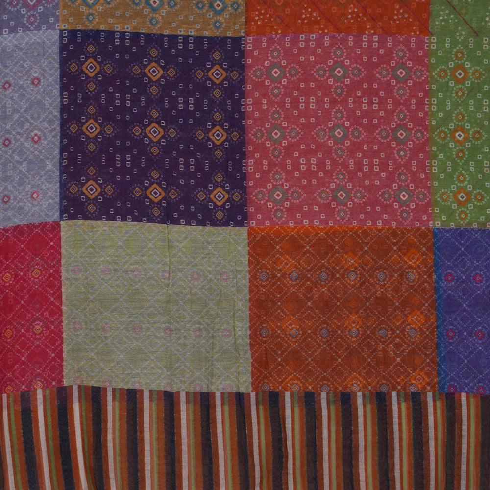 Multi Color Digital Printed Pure Chanderi Dupatta