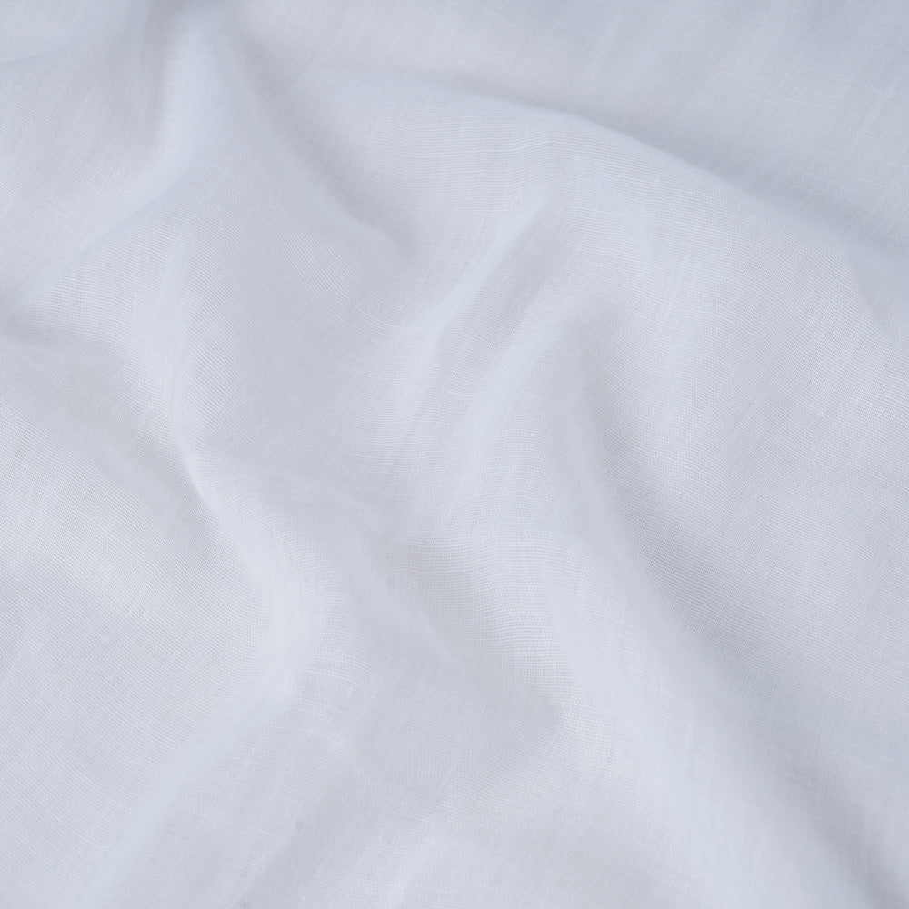 White Color Poly Cotton Stole with Tassels