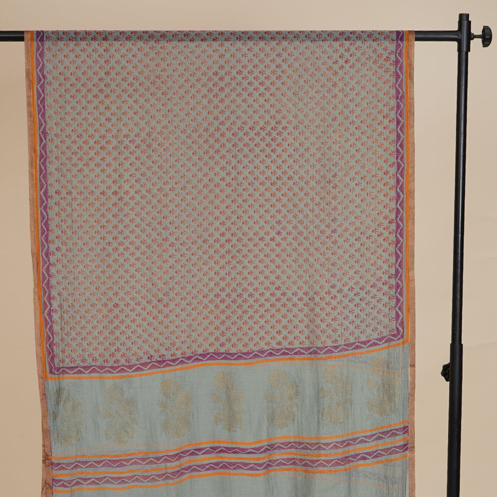 Multi Color Digital Printed Pure Chanderi Dupatta